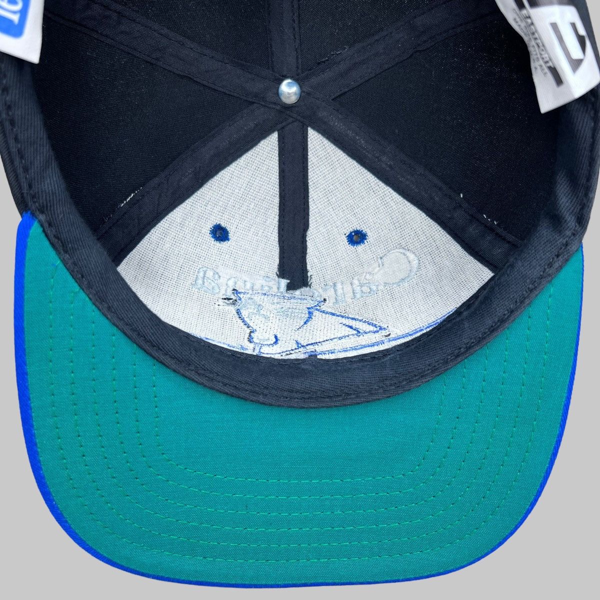 NFL × Vintage Vtg 90s NFL Carolina Panthers Split Bar Eastport Snapback Size ONE SIZE - 9 Thumbnail