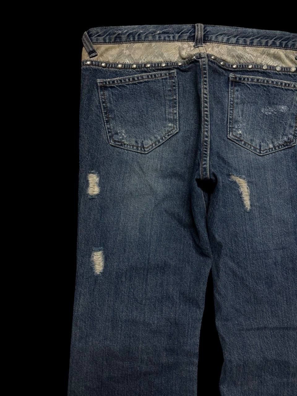 Other FLARE Japanese Rare Distress Snake Skin Studded Insane Jean Size US 32 / EU 48 - 19 Thumbnail