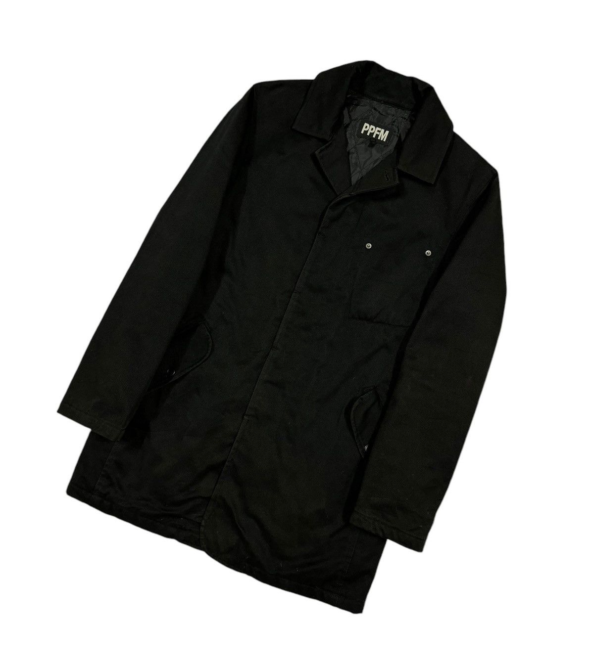 If Six Was Nine × PPFM × Vintage Vtg🔥Ppfm Buttoned Parka Black Jacket Hidden Pocket Size US L / EU 52-54 / 3 - 12 Thumbnail