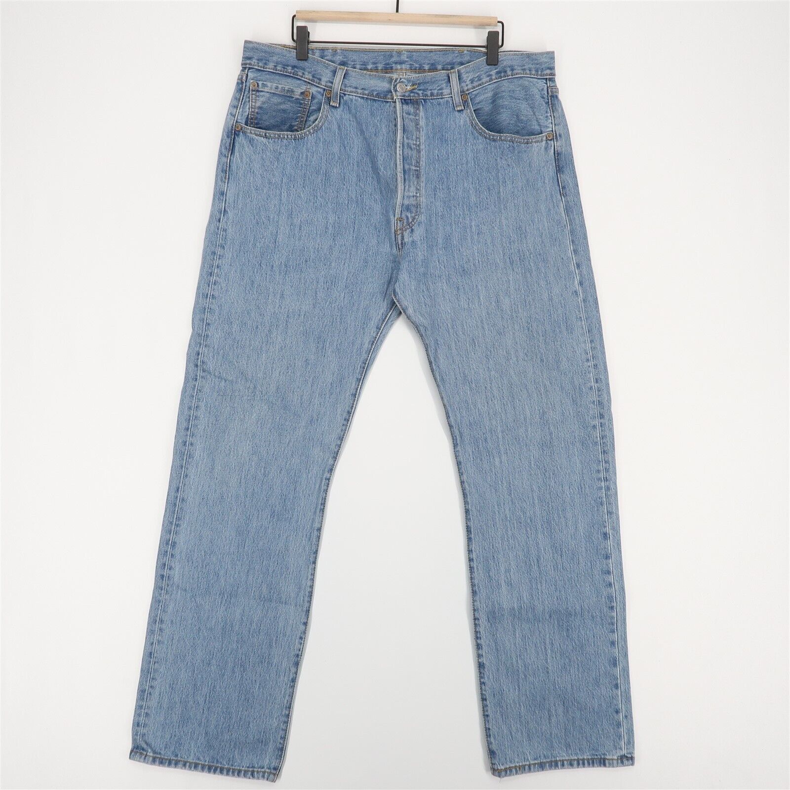 Levi's Levi's 501 Original Fit Jeans Mens 38x32 Blue Light Wash 100% ...