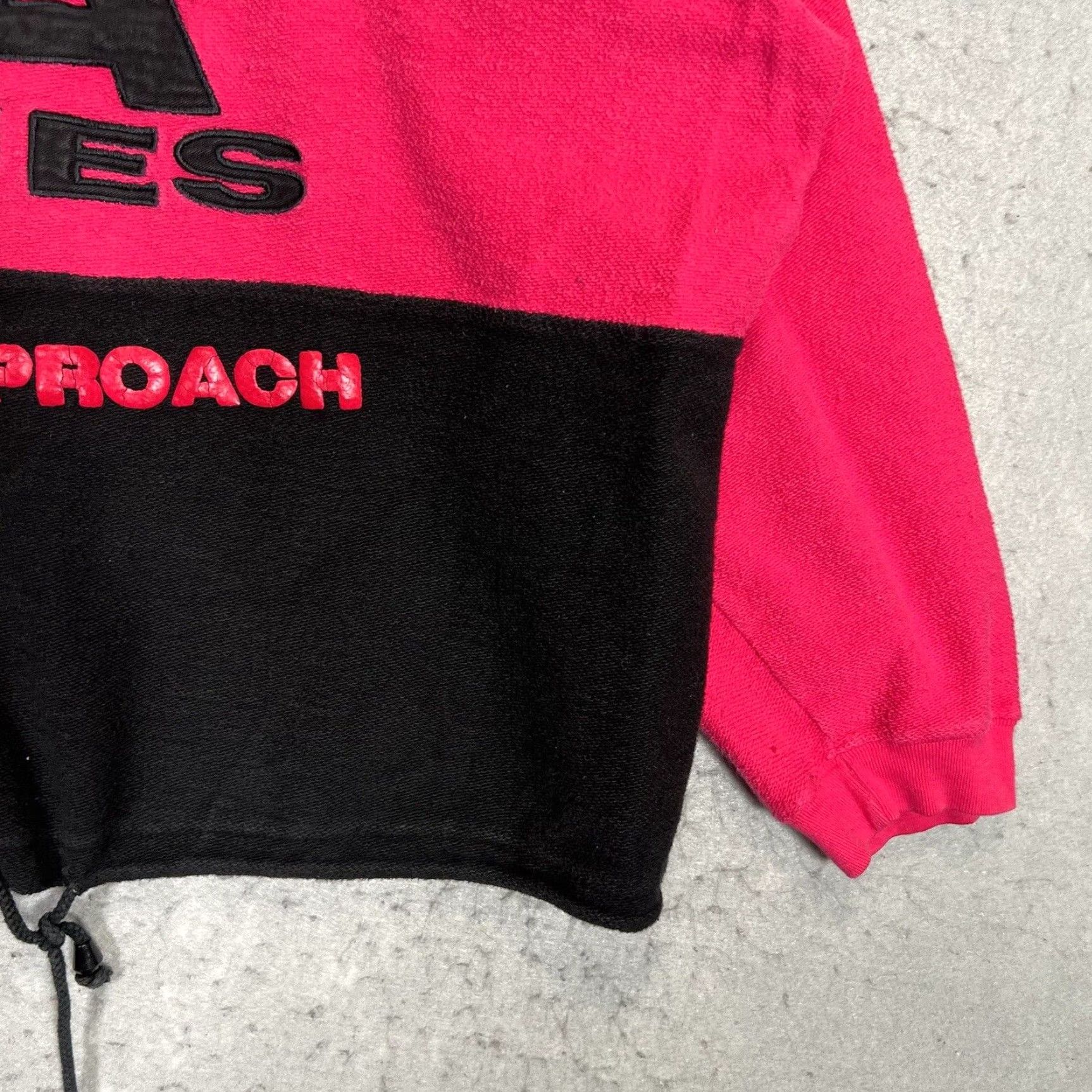 Vintage VINTAGE A1 90s LA Blues 1/4 Zip Sweatshirt Womens 22/24W Black Pink Activewear Shirt Size 4XL / US 24-26 - 6 Thumbnail