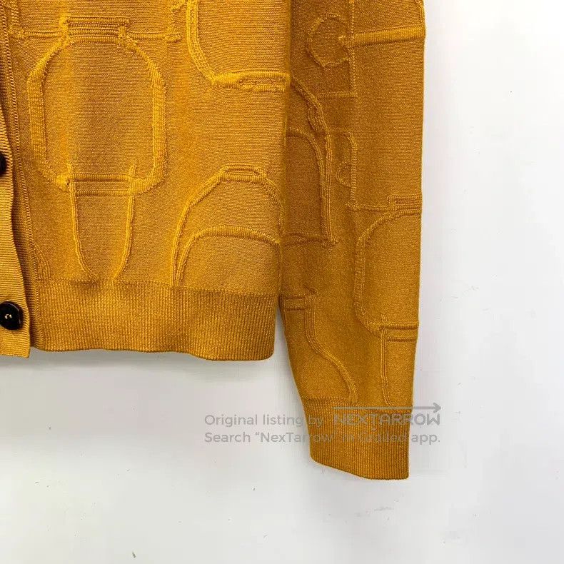 Hermes Hermes Orange stirrup buckle jacquard cashmere round-neck Size XS / US 0-2 / IT 36-38 - 4 Thumbnail