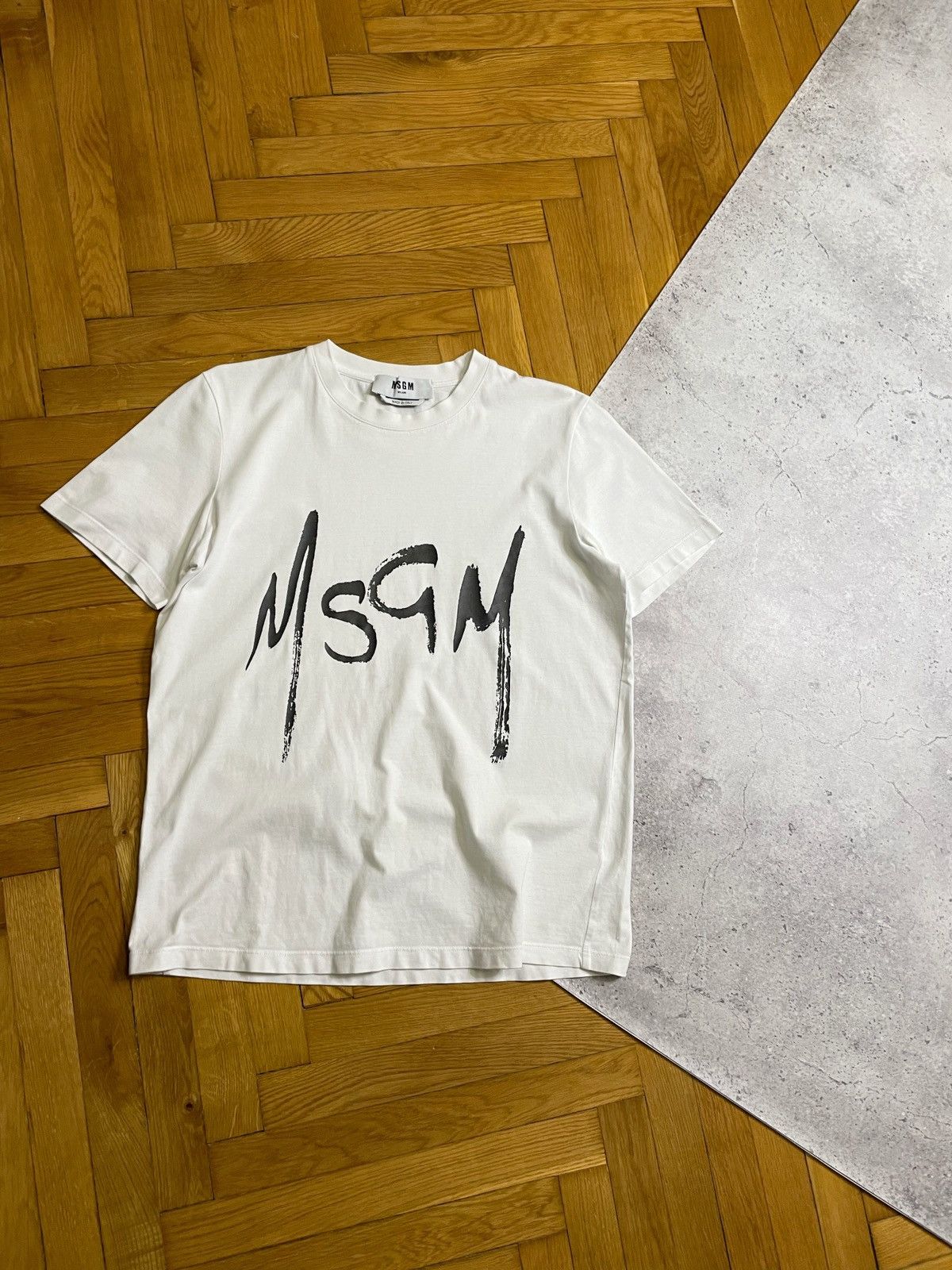 Designer × MSGM MSGM Milano Big Logo White T-Shirt Men’s Size S Size US S / EU 44-46 / 1 - 4 Thumbnail