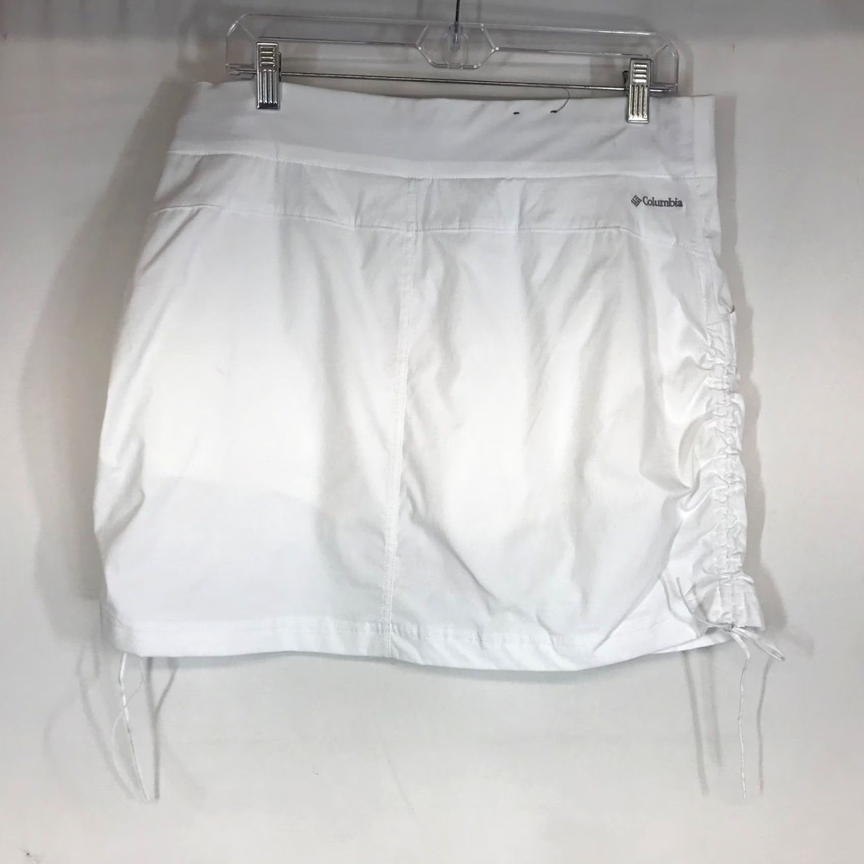 Vintage Columbia Women's White Athletic Skirt Size L Gathered Side Drawstring Size 36" / US 14 / IT 50 - 3 Thumbnail