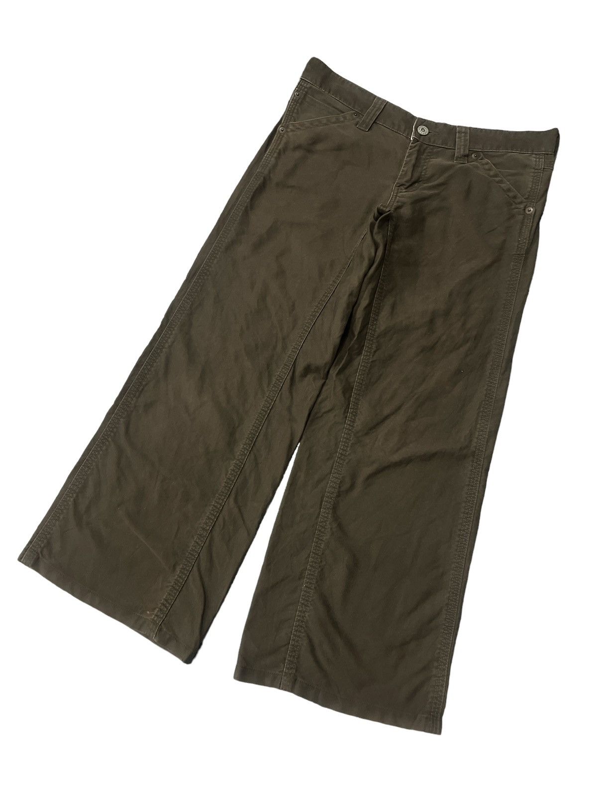 Designer × Japanese Brand BAGGY‼️UNIQLO LOW RISE COTTON PANT Size US 32 / EU 48 - 3 Thumbnail