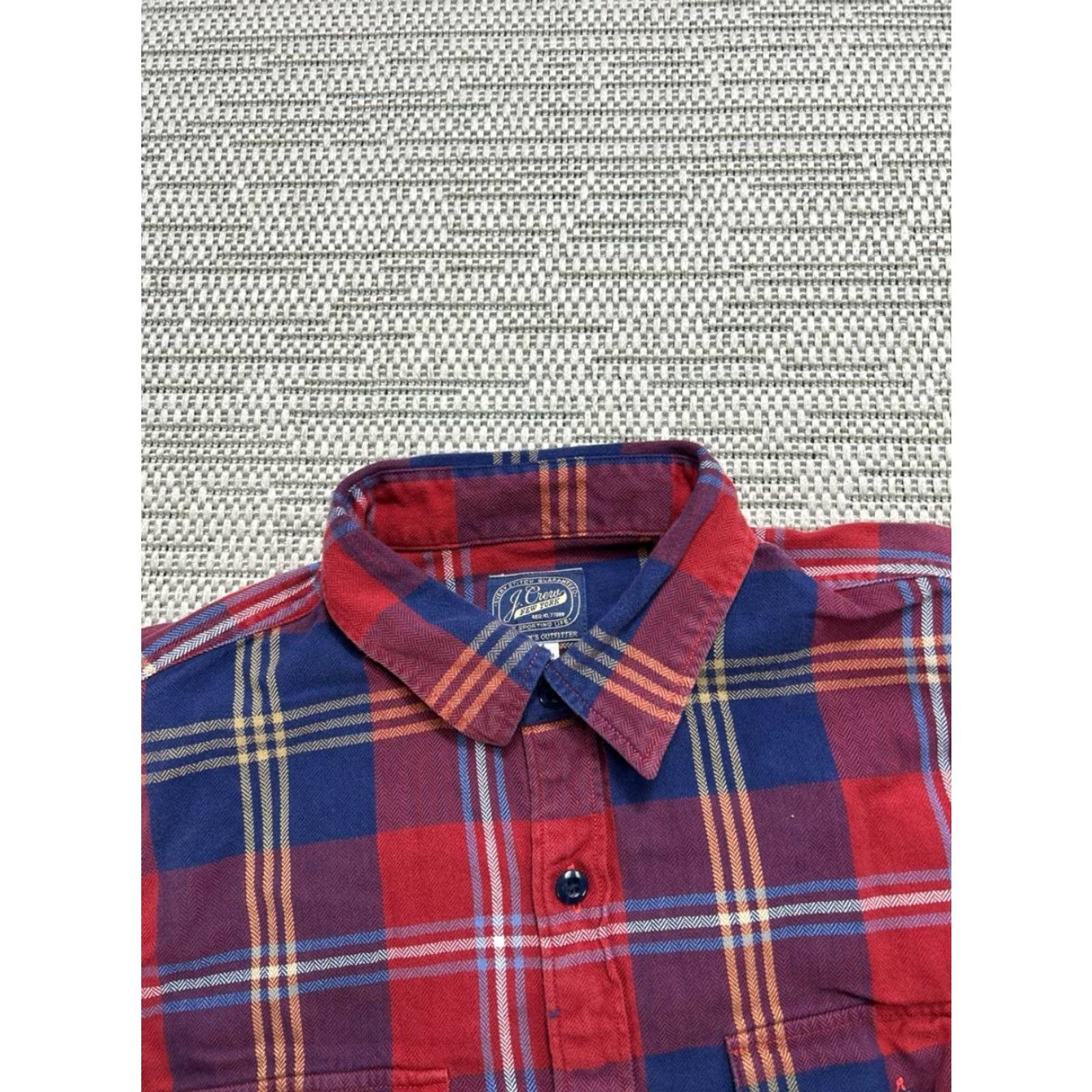 J.Crew J.Crew Shirt Mens Medium Red Blue Cotton Button Up Size US M / EU 48-50 / 2 - 2 Thumbnail