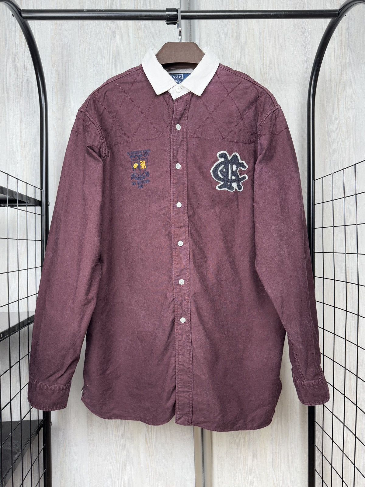 Polo Ralph Lauren Polo Ralph Lauren vintage 90s Bleecker quilted rugby shirt Size US XL / EU 56 / 4 - 1 Thumbnail