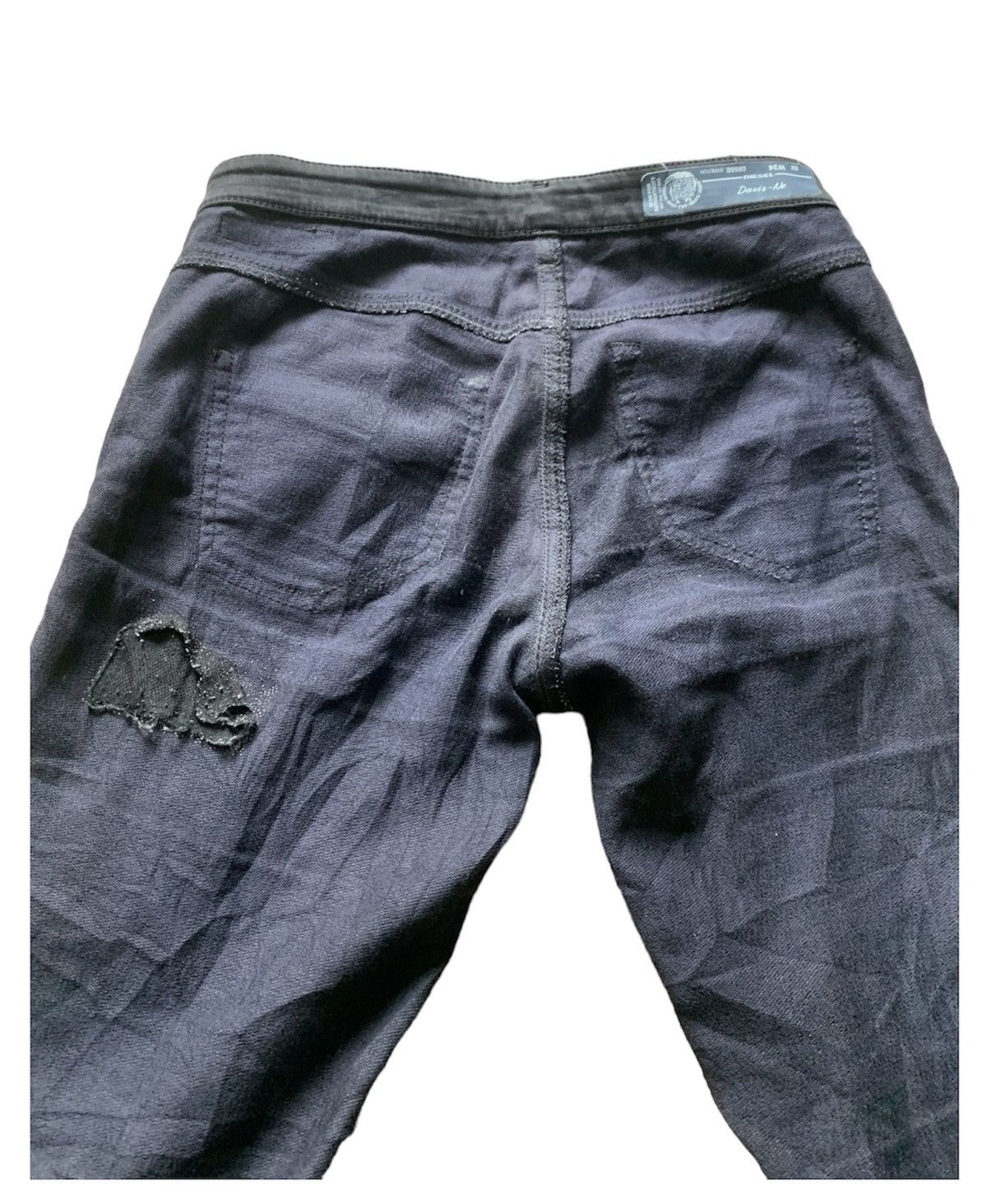 Diesel Black Gold DISTRESSED WAX DENIM COWHIDE LEATHER SLIM FIT Size US 30 / EU 46 - 15 Thumbnail