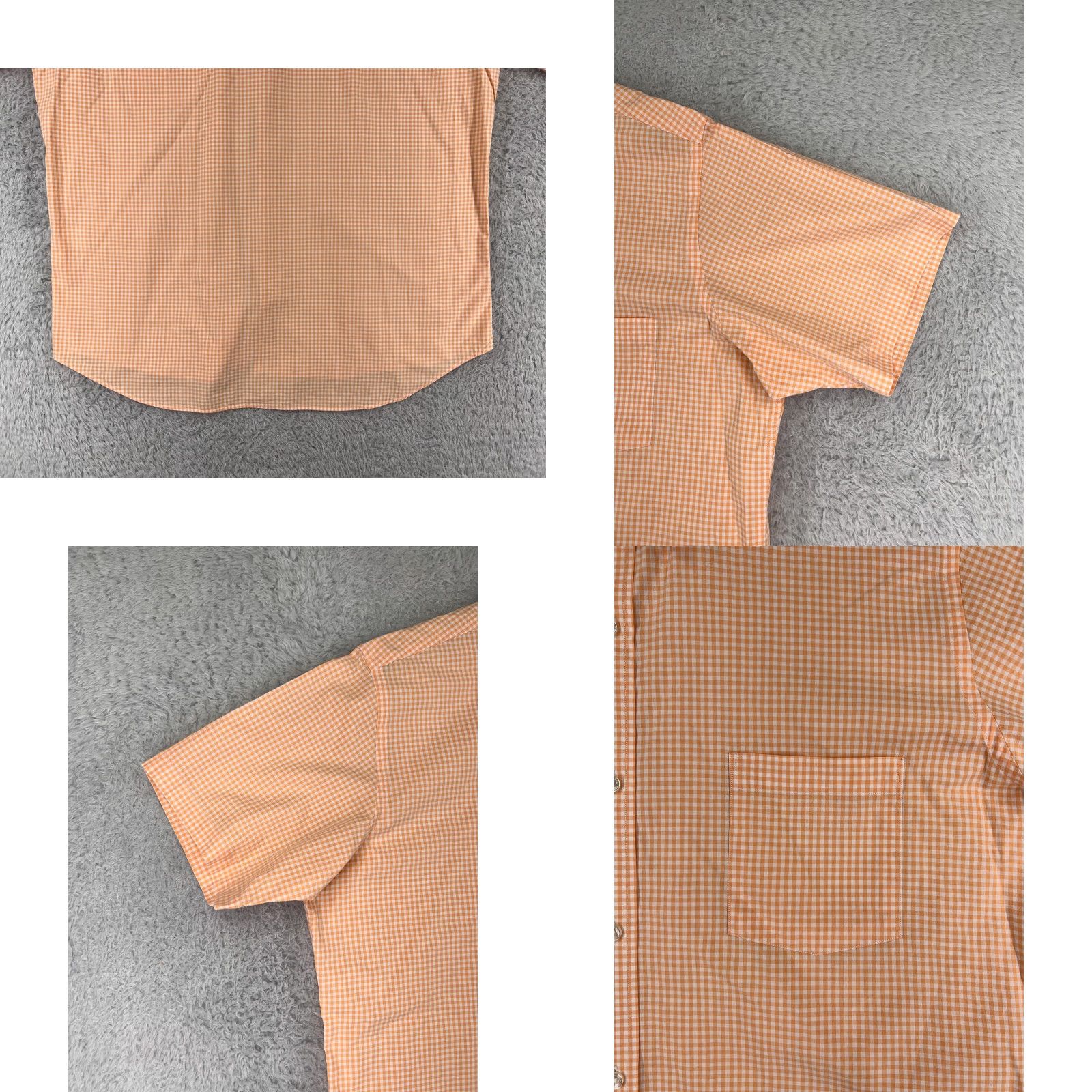 Tailorbyrd TAILORBYRD Shirt Mens XL Orange Plaid 100% Cotton Button-Up Golf Casual Workwear Mens, Classic, Designer, American, 90s Theme? Size US XL / EU 56 / 4 - 8 Thumbnail