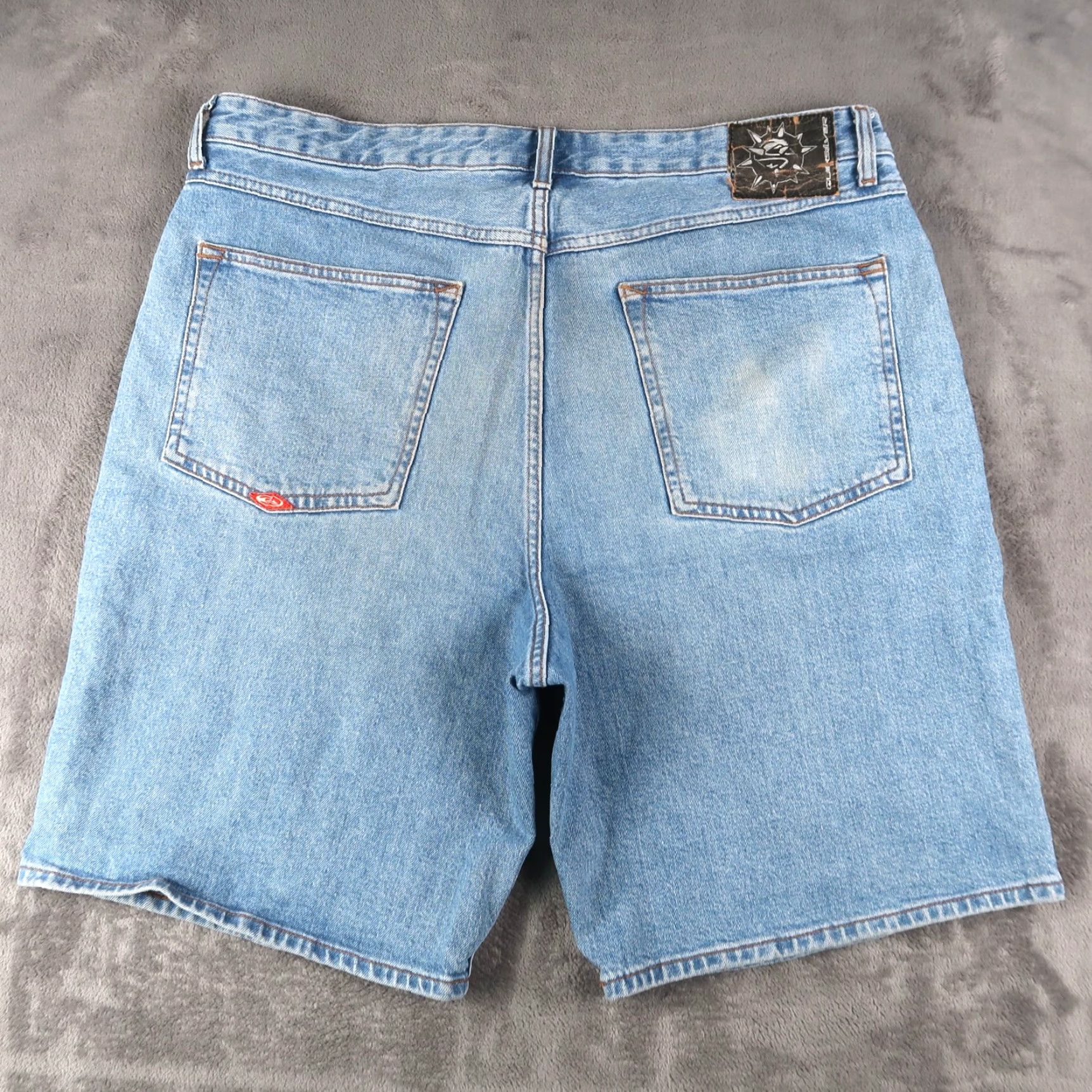 VINTAGE Quiksilver Denim Shorts Jorts Size 36 Men Relaxed Fall
