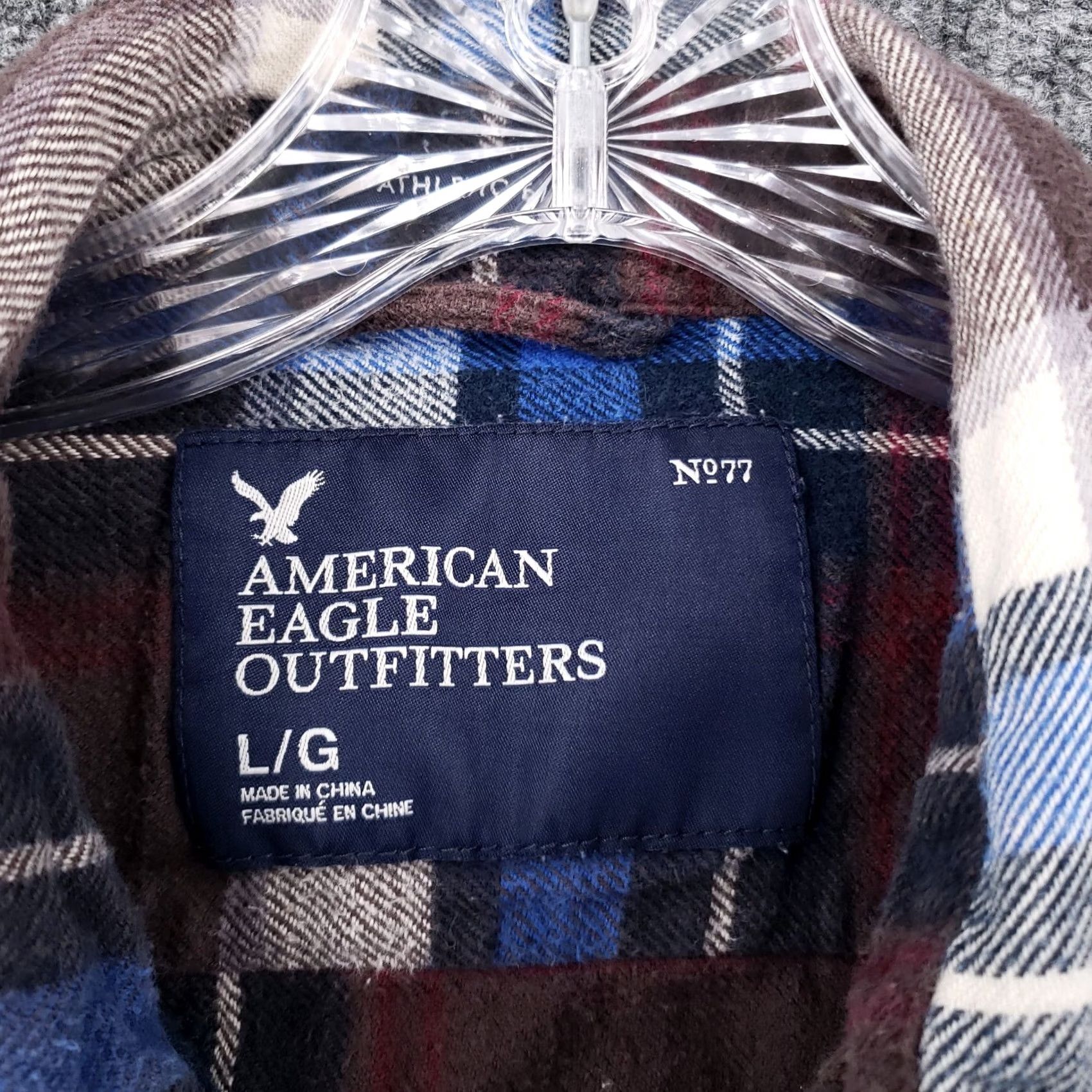 American Eagle Outfitters American Eagle Button Up Shirt Mens L Brown Athletic Fit Flannel Long Sleeve Size US L / EU 52-54 / 3 - 5 Thumbnail