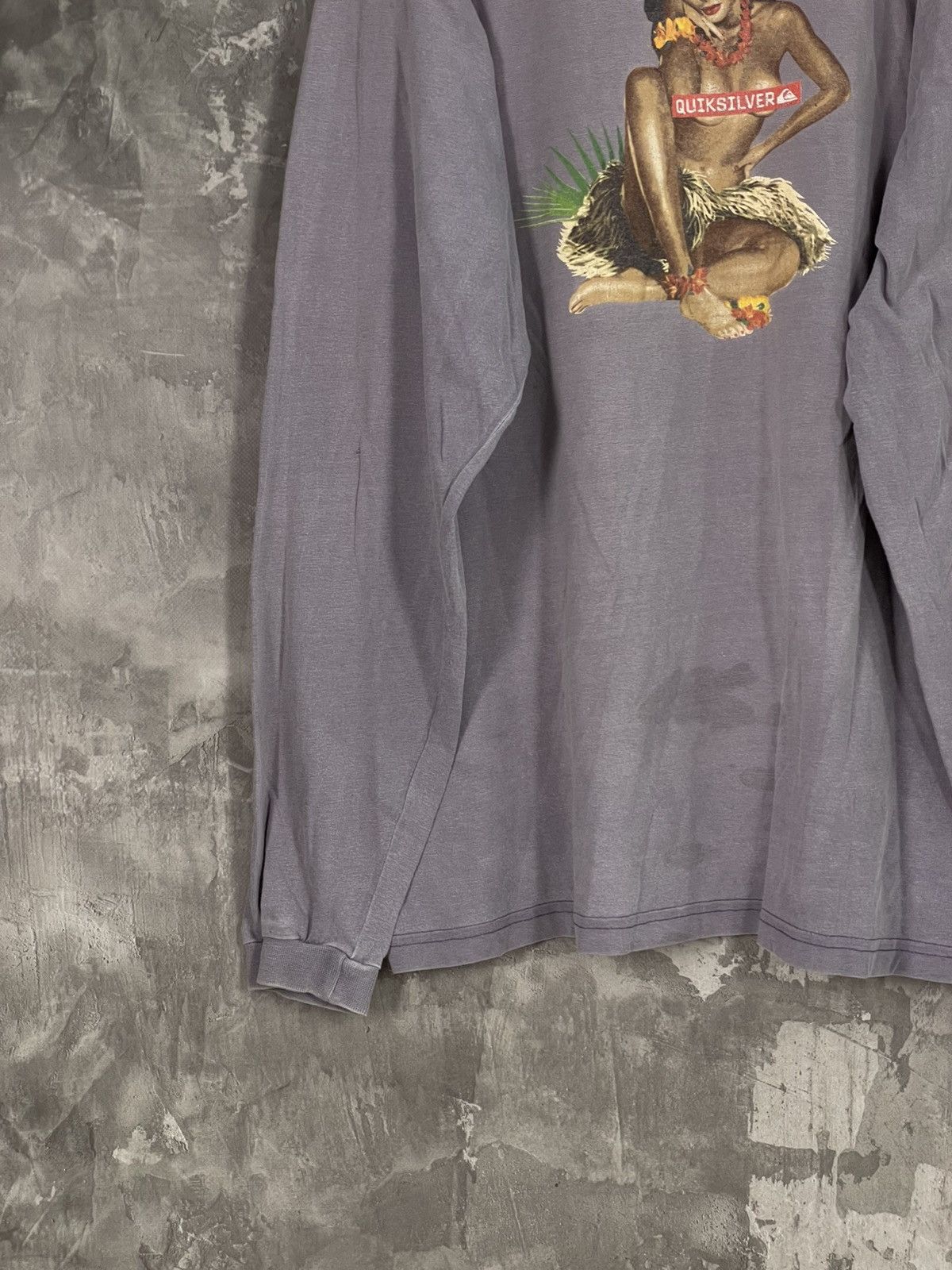 Japanese Brand × Quiksilver Quicksilver Vintage Y2K Distressed Sexy Logo Long Sleeve Size US L / EU 52-54 / 3 - 5 Thumbnail