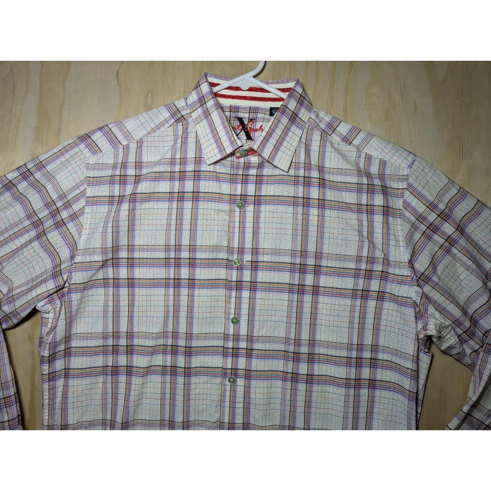 Robert Graham Robert Graham Men's Large X Collection Plaid Button Shirt Size US L / EU 52-54 / 3 - 6 Thumbnail