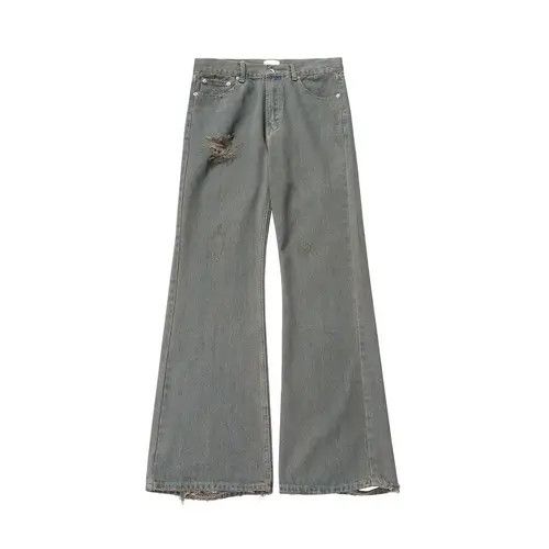 VIBE Grey damage flare jeans Size US 32 / EU 48 - 3 Thumbnail