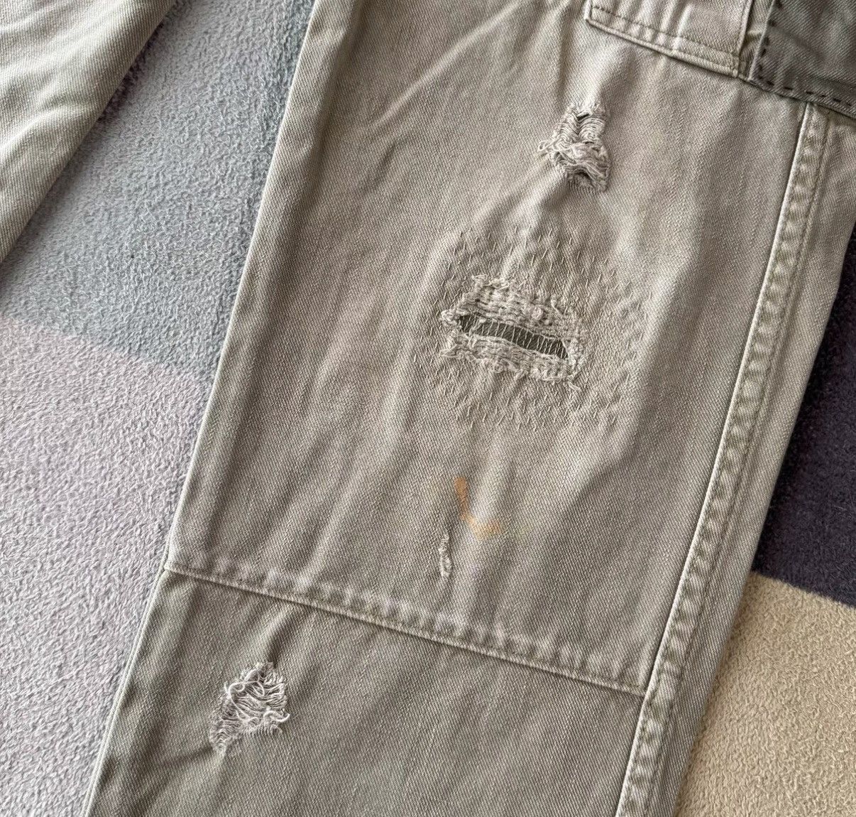 Denim & Supply Ralph Lauren Denim Supply Ralph Lauren RL Sashiko Patch Cargo Pants K22 Size US 29 - 5 Thumbnail