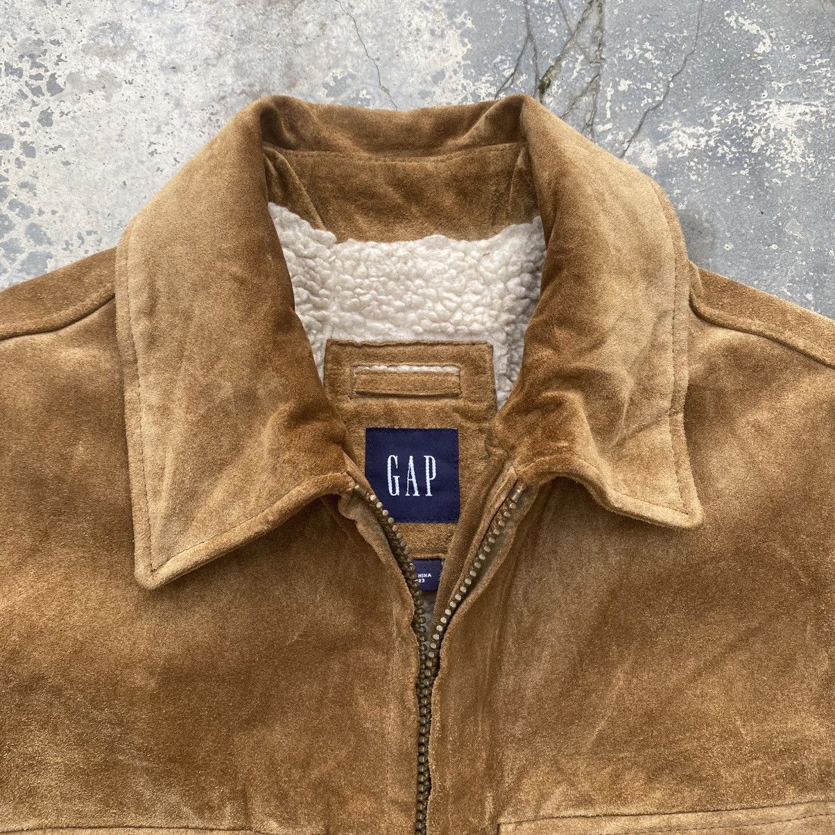 Gap Vintage GAP Authentic Suede Leather Jacket Size US L / EU 52-54 / 3 - 3 Thumbnail