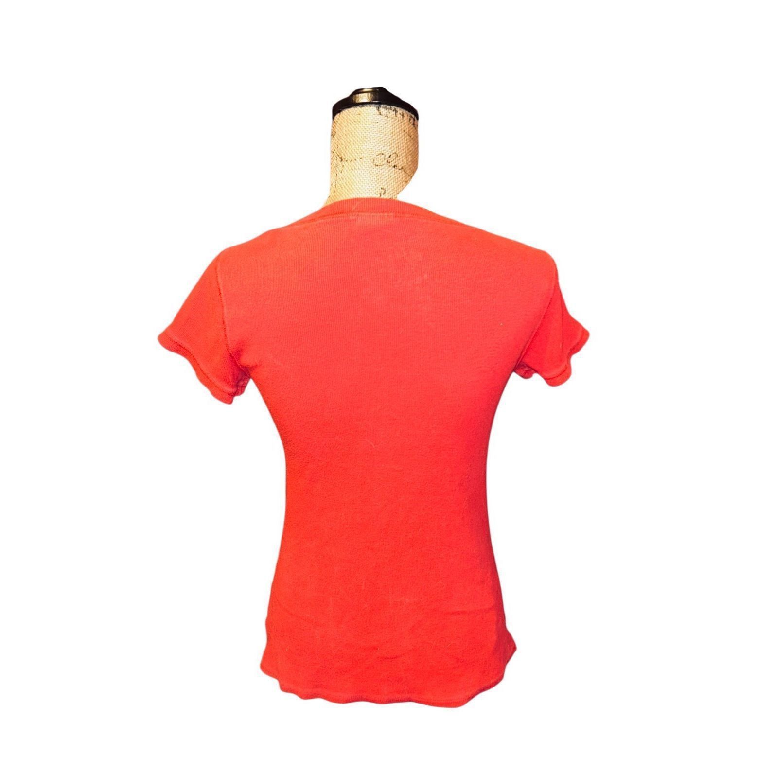 Other Motherhood Maternity V-Neck Ribbed T-Shirt- Size Medium Red Size M / US 6-8 / IT 42-44 - 2 Thumbnail