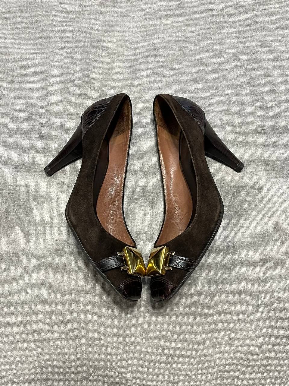 Giuseppe Zanotti Giuseppe Zanotti Open Women`s Rare Pumps Heels Gold 38 Size US 8 / IT 38 - 2 Thumbnail