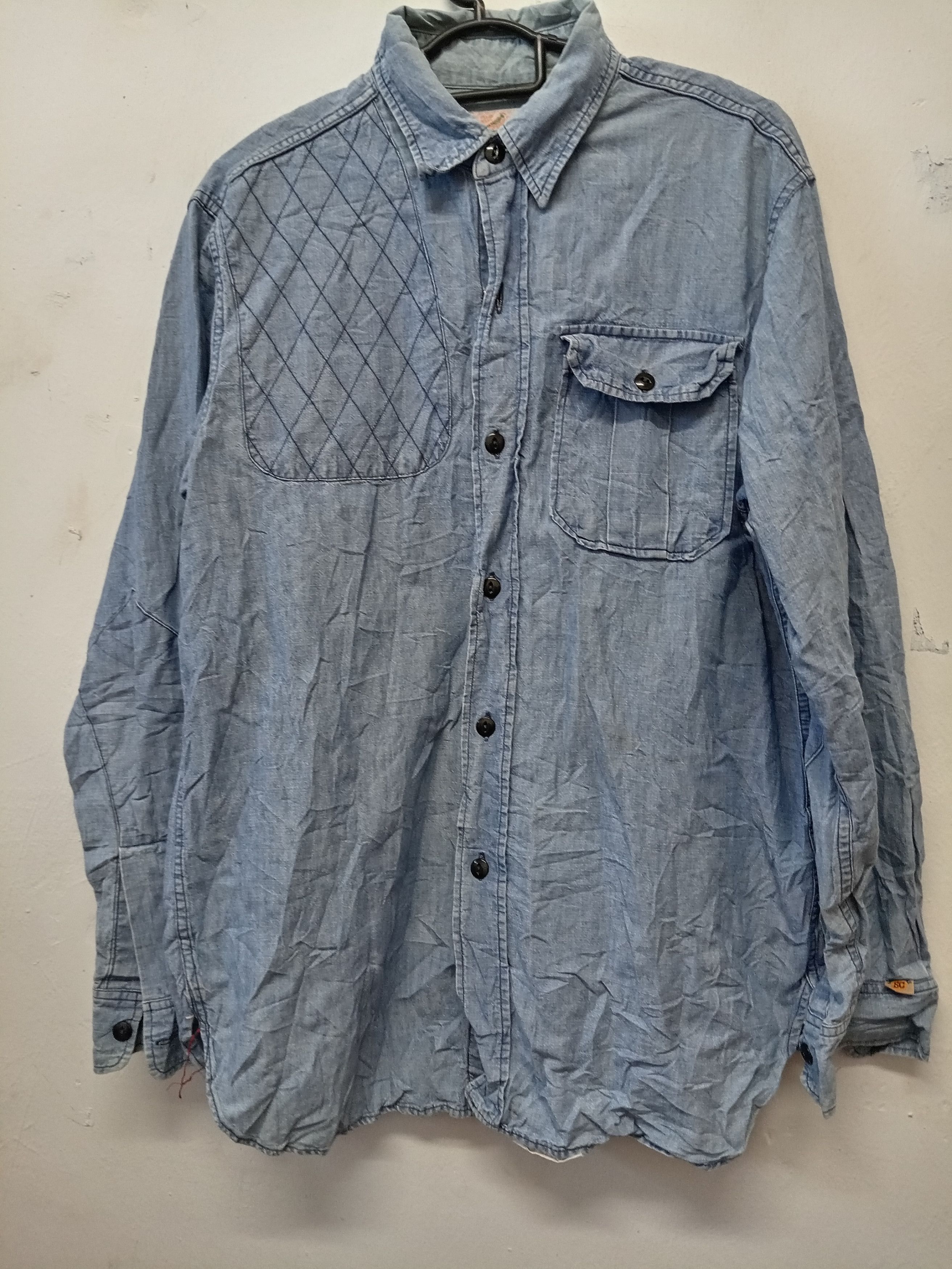 Japanese Brand × Sugar Cane Vintage sugar cane chambray shirt Size US M / EU 48-50 / 2 - 1 Thumbnail