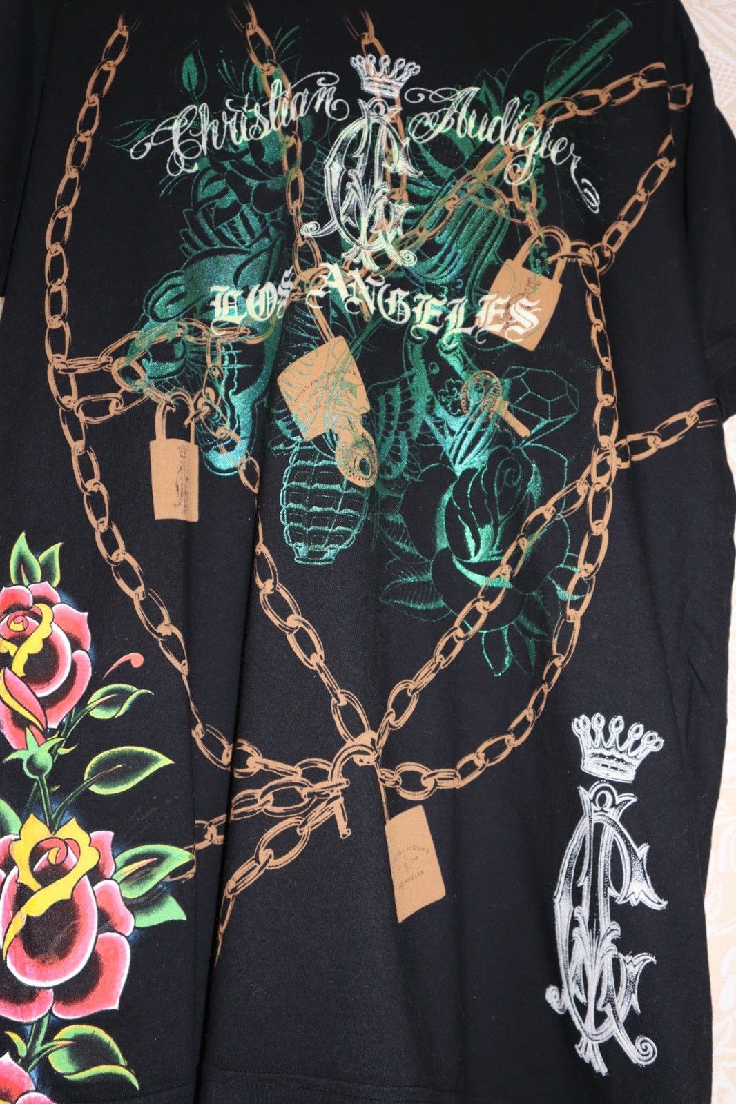Christian Audigier Christian Vintage T-Shirt Size US XL / EU 56 / 4 - 2 Thumbnail