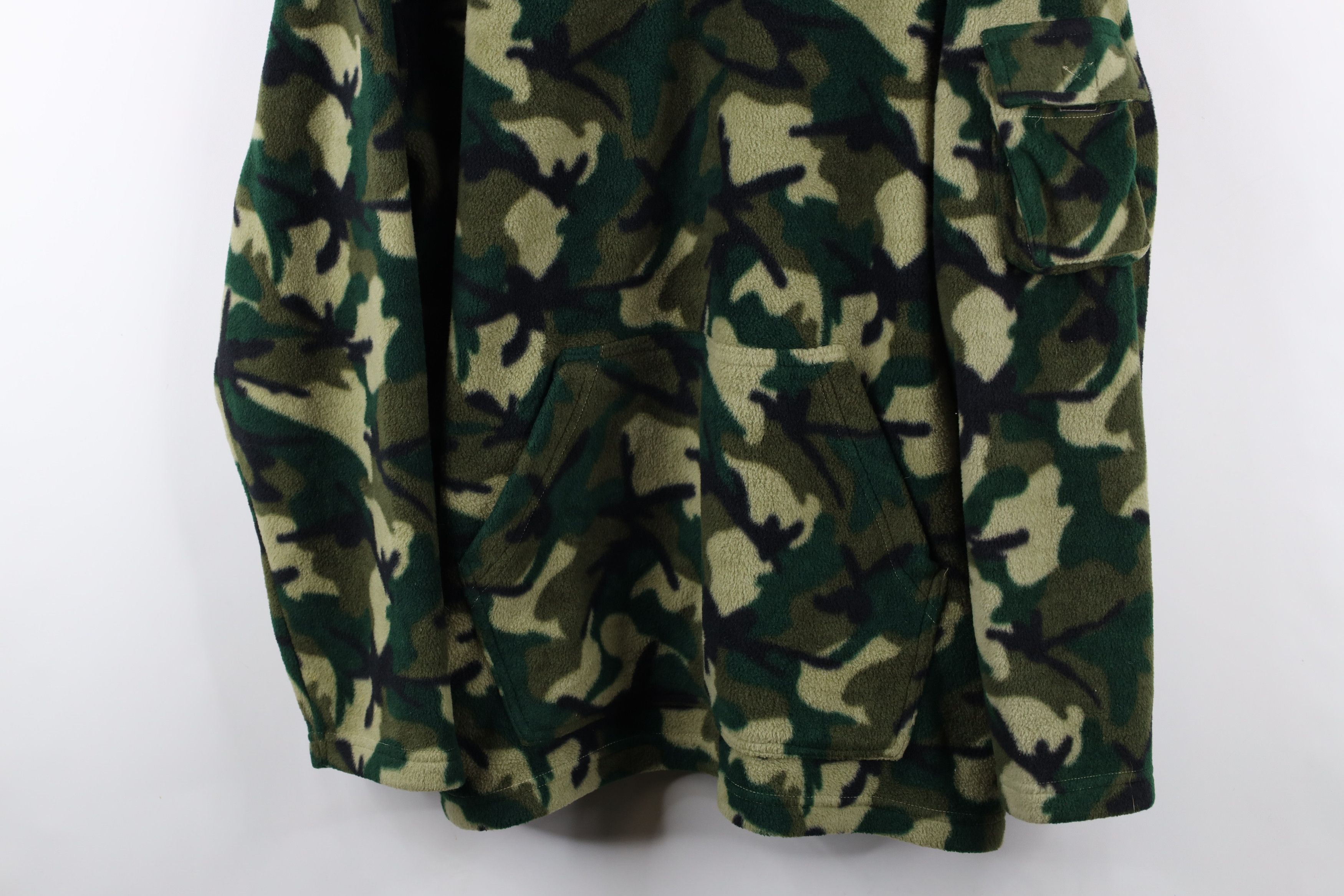 Vintage Vintage 90s Streetwear Half Zip Fleece Hoodie Sweatshirt Size US M / EU 48-50 / 2 - 3 Thumbnail