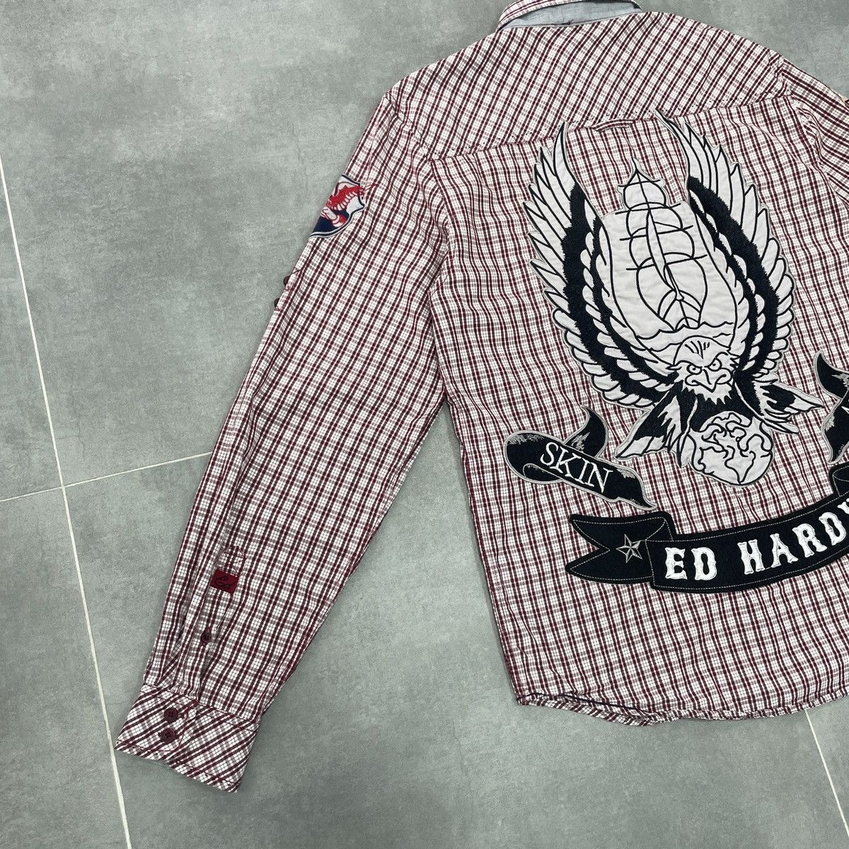 Ed Hardy Ed Hardy Eagle Ship Button Shirt Size M Size US M / EU 48-50 / 2 - 21 Thumbnail