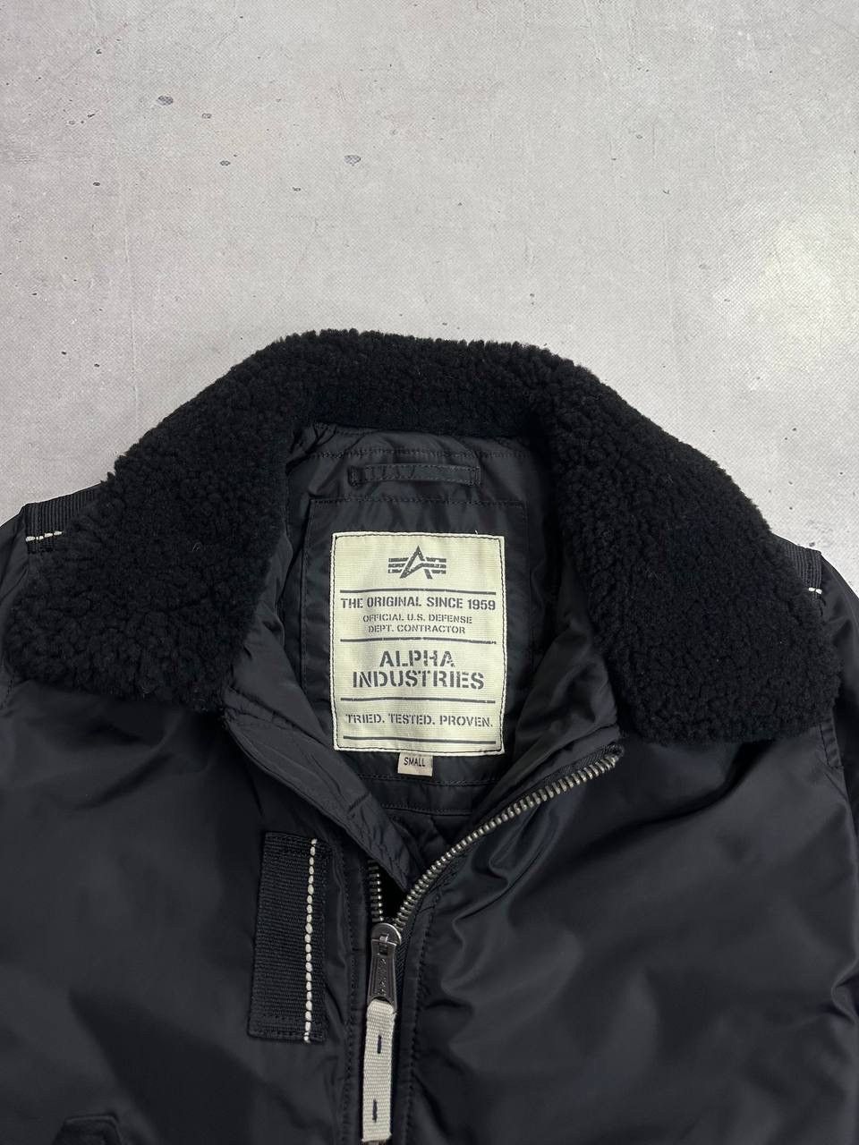 Alpha Industries Alpha Industries Injector III Black Bomber Jacket Shearling Size US S / EU 44-46 / 1 - 8 Thumbnail
