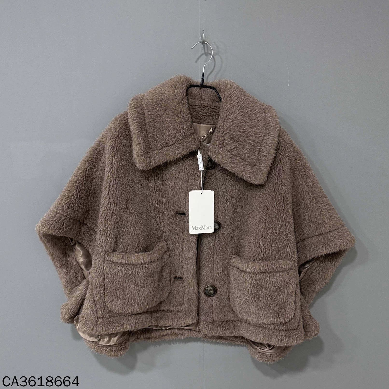 Max Mara MaxMara Teddy Double Pocket Cape Coat S/M Size S / US 4 / IT 40 - 1 Thumbnail