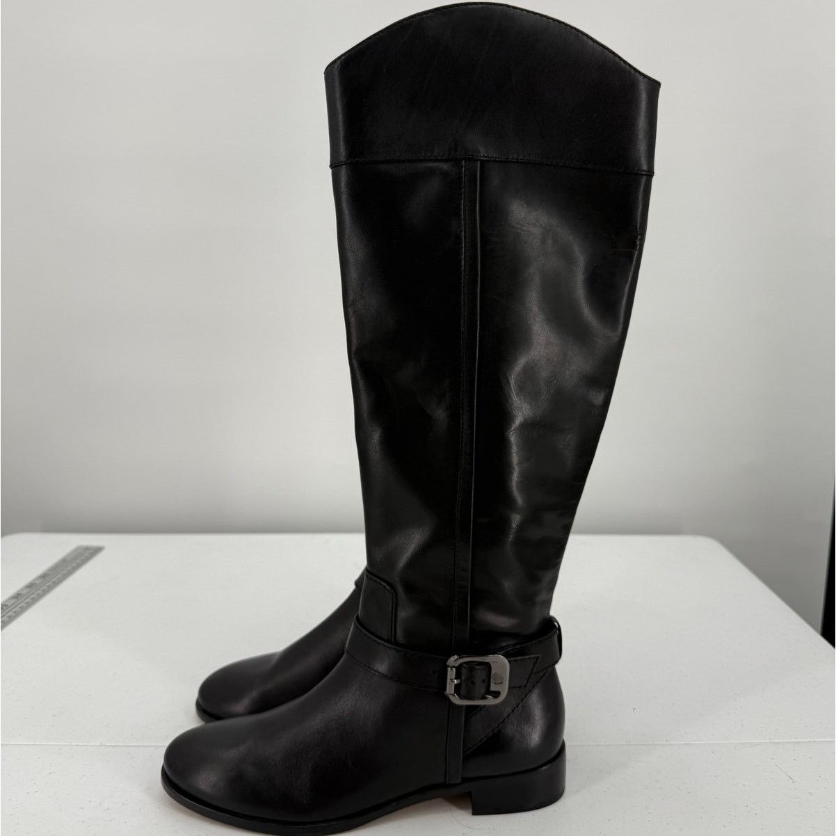 Vince Camuto NWT Vince Camuto Ovarlym Black Leather Knee-High Riding Boot Size US 6.5 / IT 36.5 - 4 Thumbnail