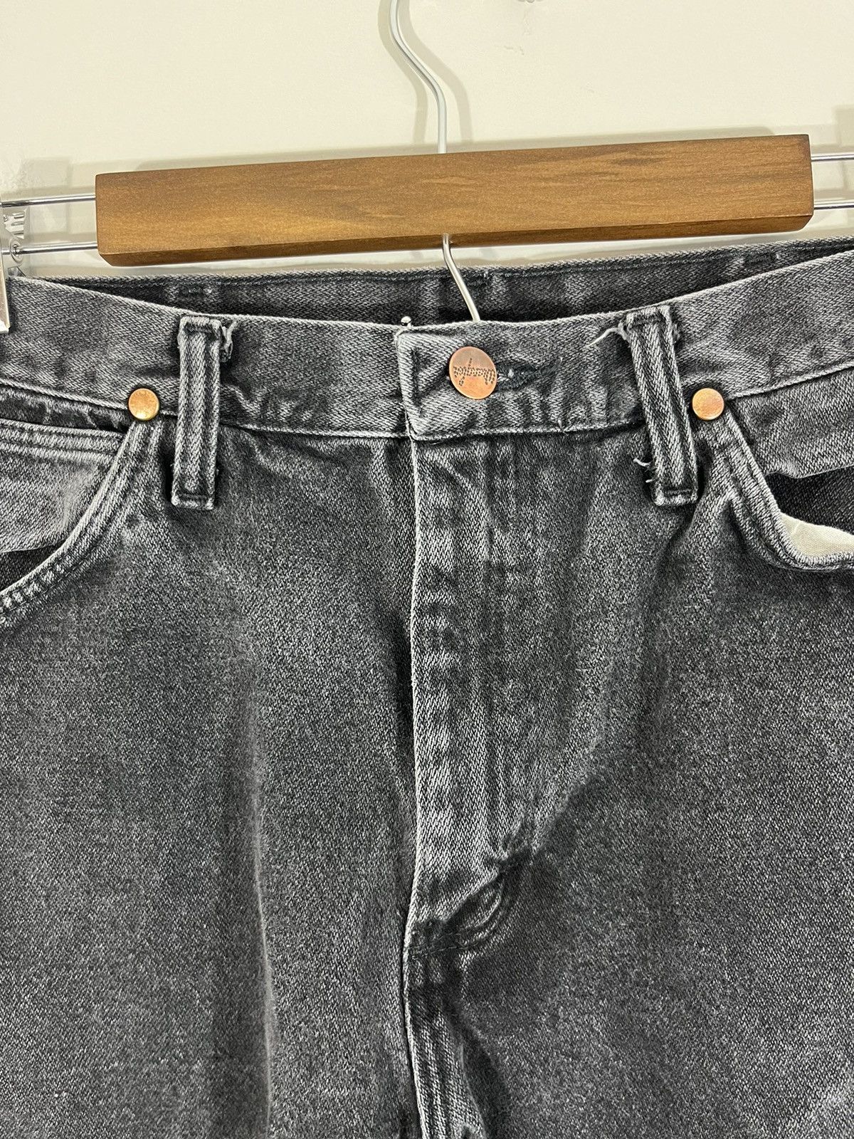 Vintage Sun Faded Distressed Black Jeans Size US 33 - 5 Thumbnail