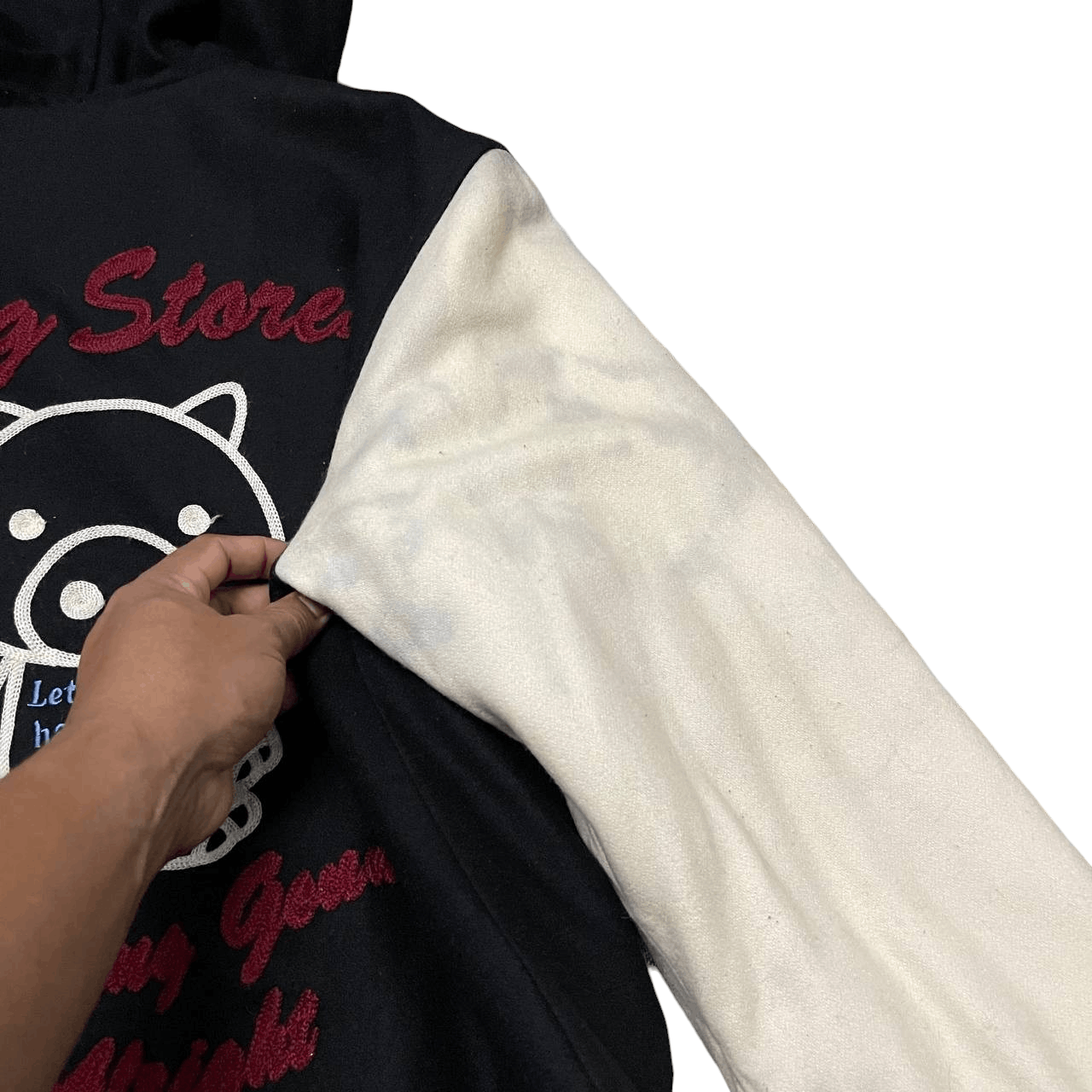 Japanese Brand Vintage Drug Store's Varsity Hooded Jacket Size US M / EU 48-50 / 2 - 4 Thumbnail