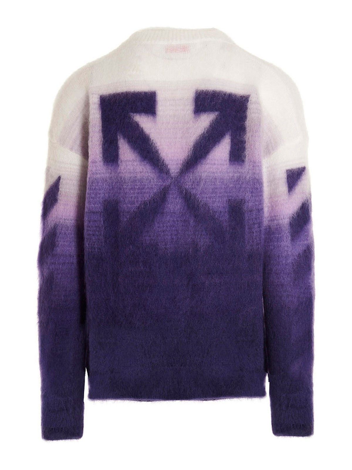 Off-White o1gr1nt0125 Diag Arrow Crewneck Sweater in Purple Size US S / EU 44-46 / 1 - 2 Thumbnail