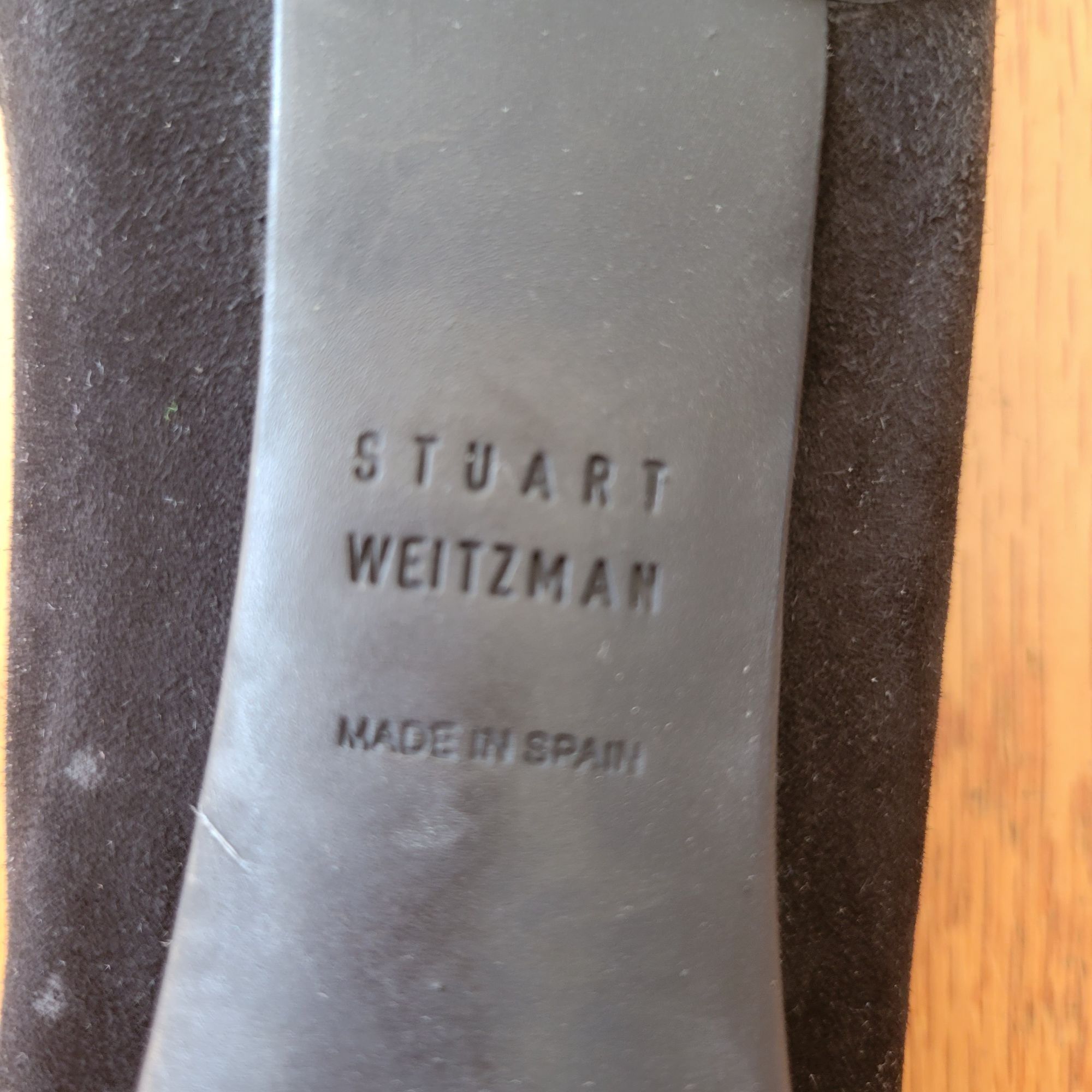 Stuart Weitzman Stuart Weitzman 6.5M Black Suede Leather Square Toe Buckle A Size US 6.5 / IT 36.5 - 3 Thumbnail