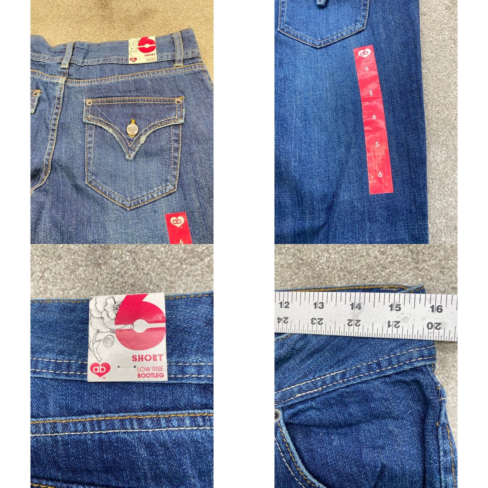 Denime Dear Amanda Bynes NWT Jeans Women's 6S (30x31) Blue Denim Bootcut Flare Low Rise Jeans Women's 6S NWT Size 28" / US 6 / IT 42 - 8 Thumbnail