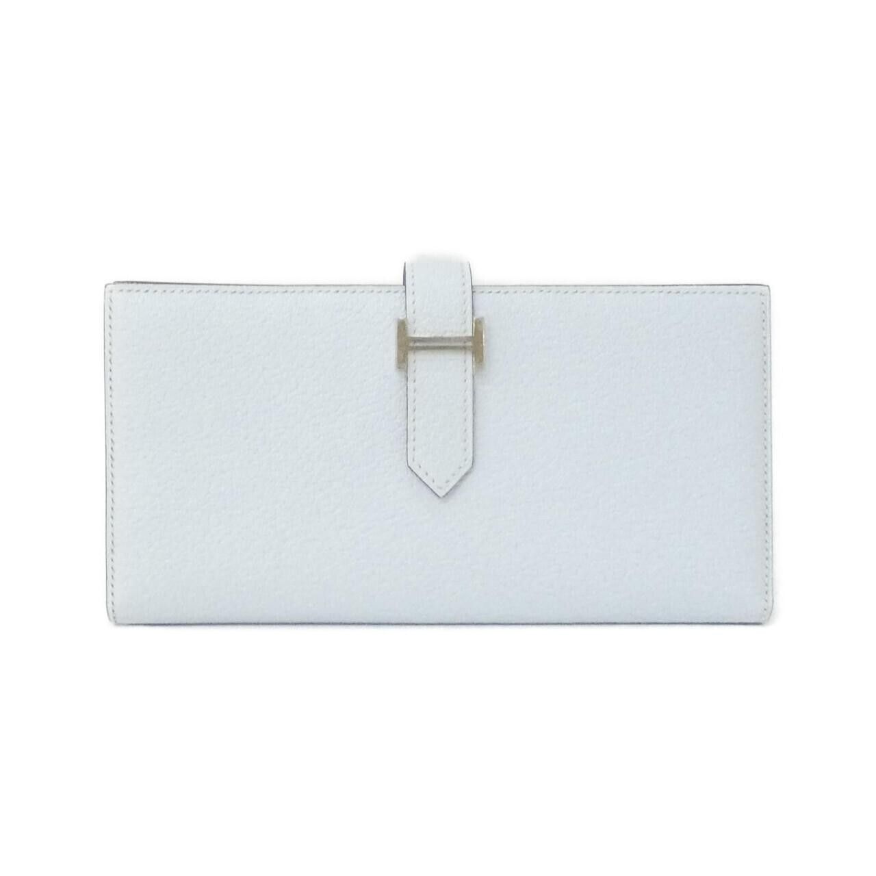 Hermes Hermès Béarn Soufflet Chevre Long Wallet Leather Long Wallet Stamp U DUTY FREE for USA