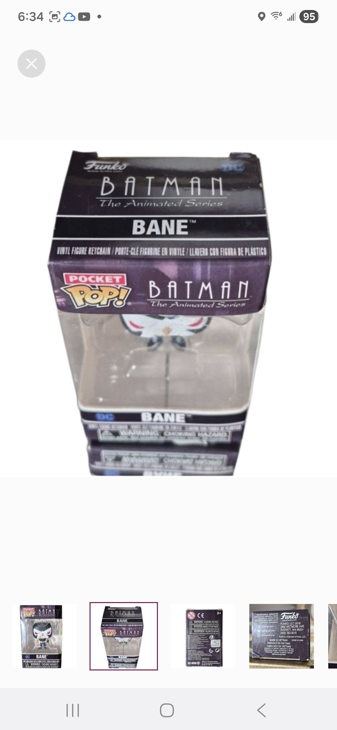 Other Funko × DC BatmanAnimatedSeries BANE Pocket POP Keychain Size ONE SIZE - 2 Thumbnail