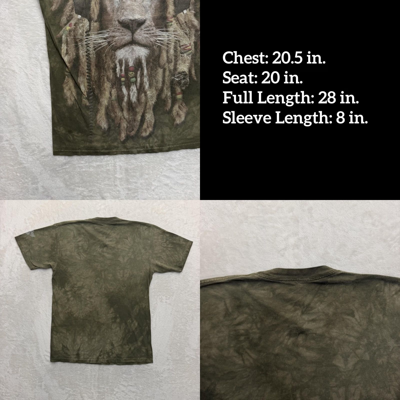 Vintage Rainforest Cafe Shirt Mens Medium Green Tie Dye Lion Rasta Graphic Tee Size US M / EU 48-50 / 2 - 8 Thumbnail