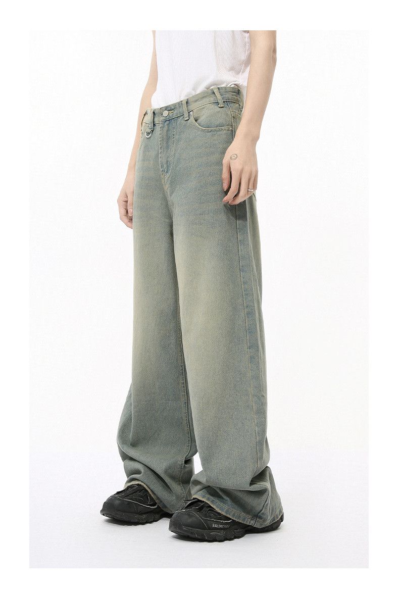 Japanese Brand Vintage washed straight wide-leg loose jeans y2k Size US 32 / EU 48 - 3 Thumbnail