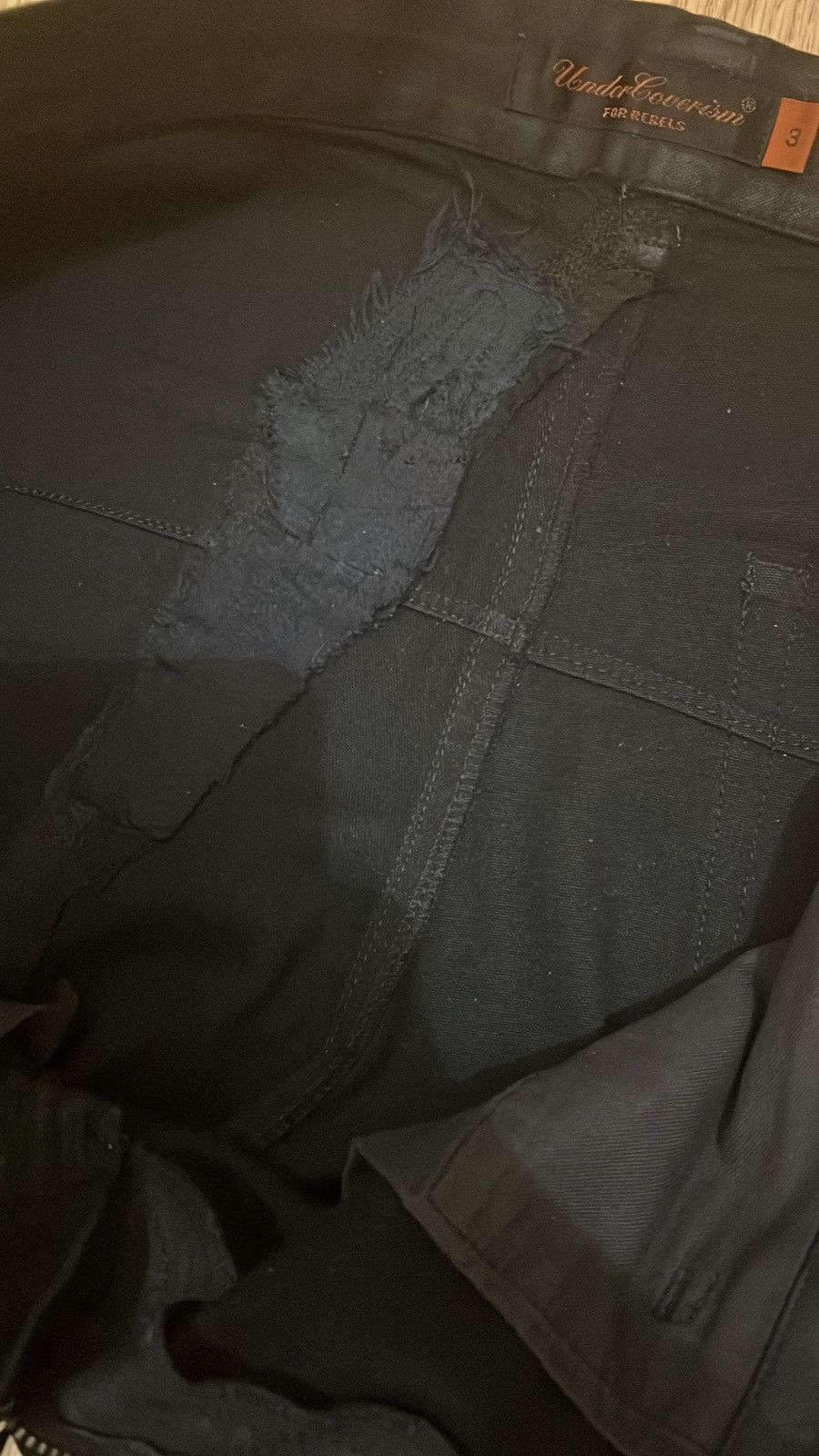 Jun Takahashi × Undercover AW06 Waxed Undercover Scab Crust Patch Denim Size US 32 / EU 48 - 10 Thumbnail