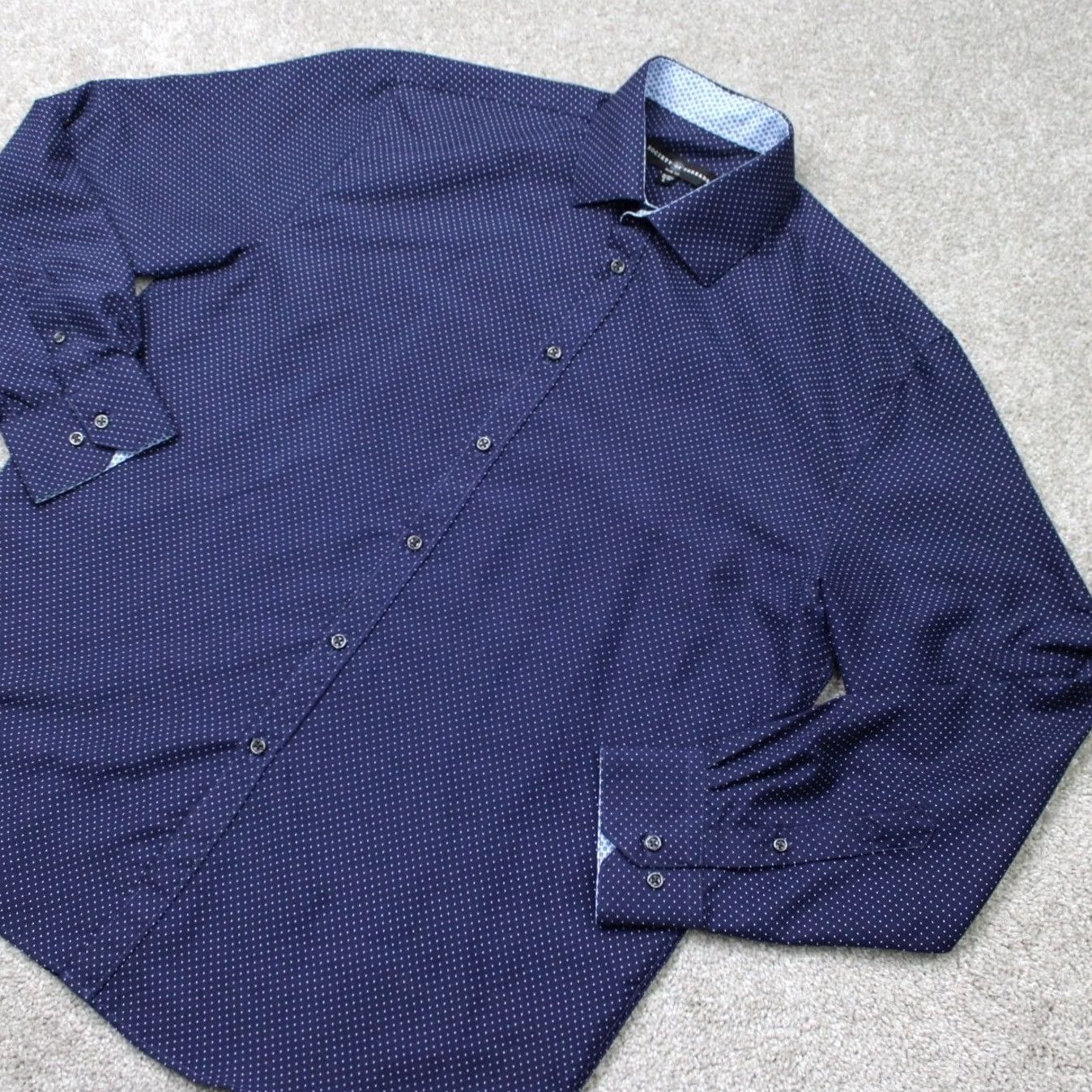 Vintage Society of Threads Shirt Mens Large 16-16 1/2 34/35 Blue Slim Fit L/S Button-Up Casual Geometric Sweater Alternative (adapted to best-fit keywords) Size US L / EU 52-54 / 3 - 3 Thumbnail