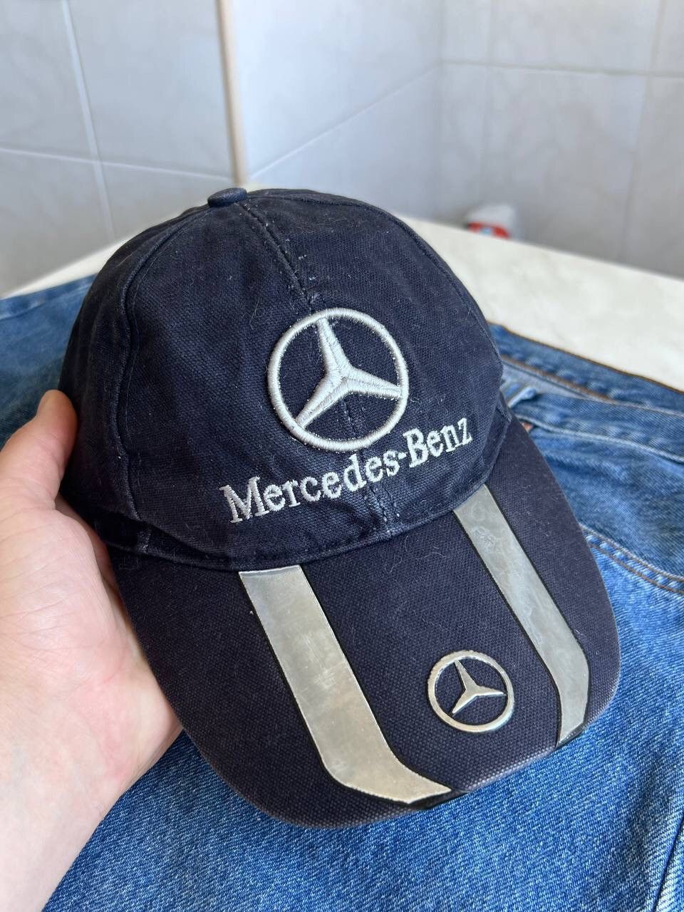 Mercedes-Benz Vintage Mercedes Benz Reflective Cap 90s navy Size ONE SIZE - 3 Thumbnail