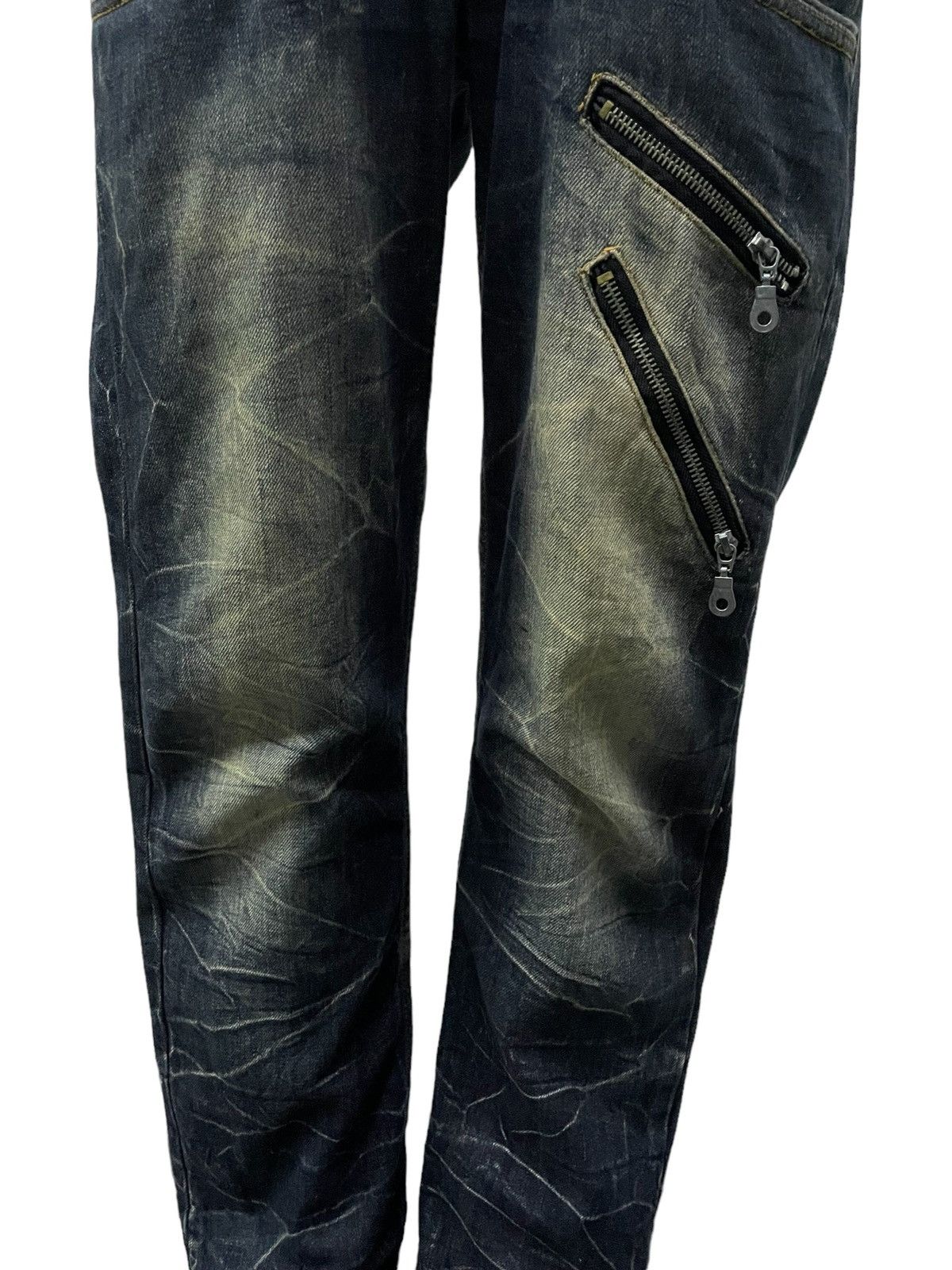GOSTAR DE FUGA × Hysteric Glamour Nylaus Japan Mud Wash Double Waist Claw Mark Jeans Size US 30 / EU 46 - 5 Thumbnail
