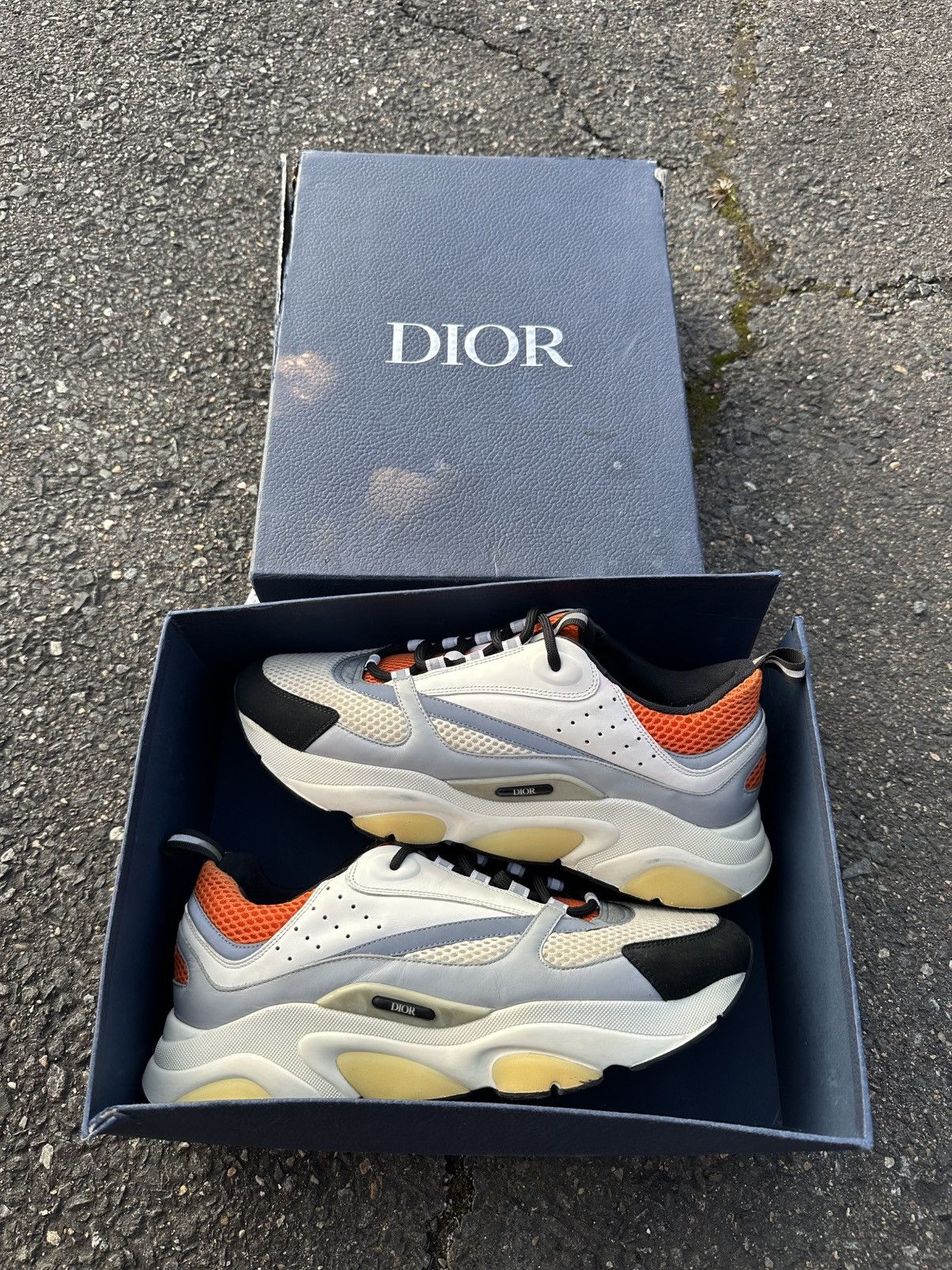 Dior Dior B22 Gray/Orange Size US 12 / EU 45 - 13 Thumbnail