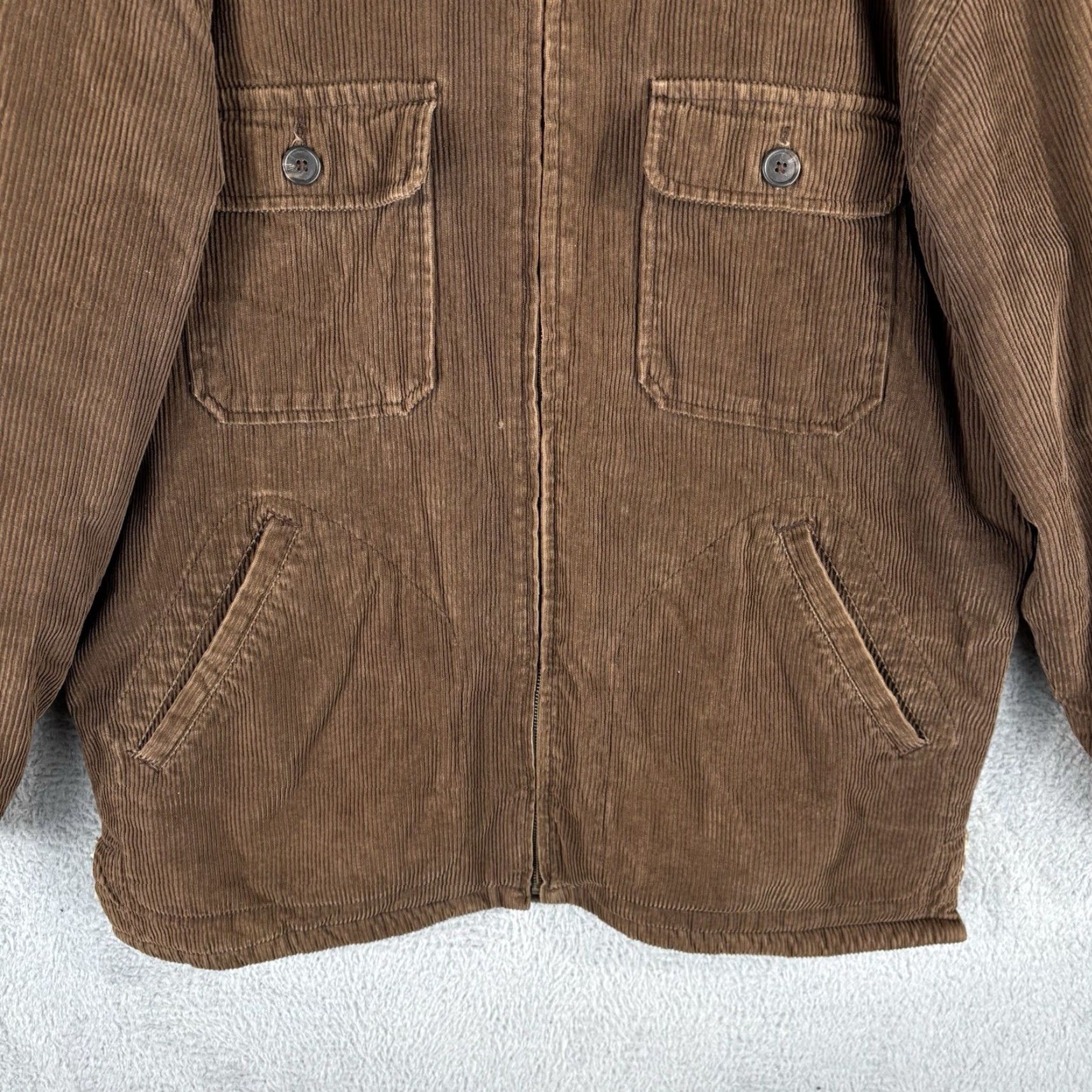 J.Crew Vtg J Crew Chore Jacket Mens Medium Brown Corduroy Sherpa Lined Barn Full Zip Size US M / EU 48-50 / 2 - 3 Thumbnail