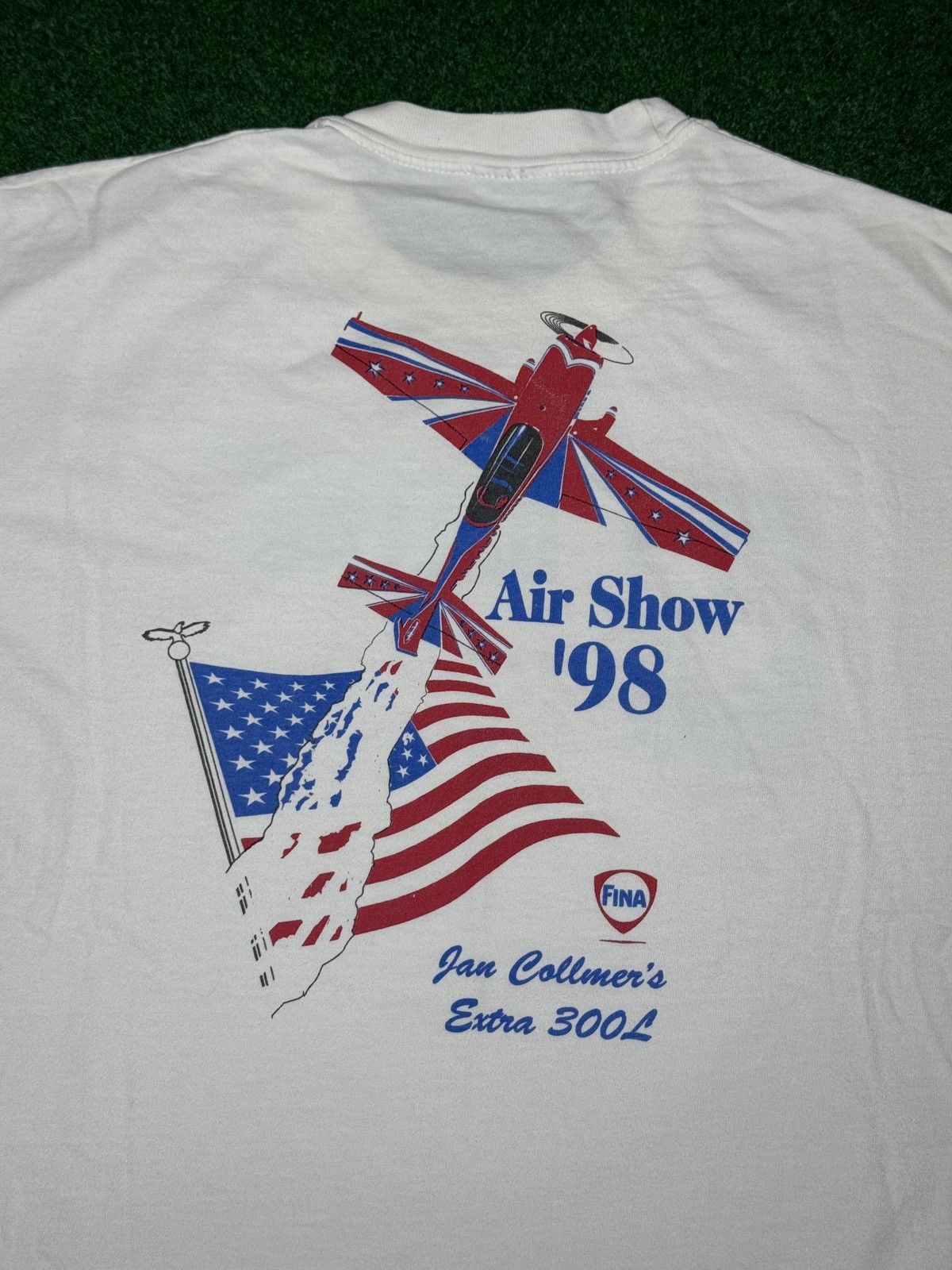 Hanes Vintage Dallas Airshow 90s Airplane Fina XL T Shirt Size US XL / EU 56 / 4 - 5 Thumbnail