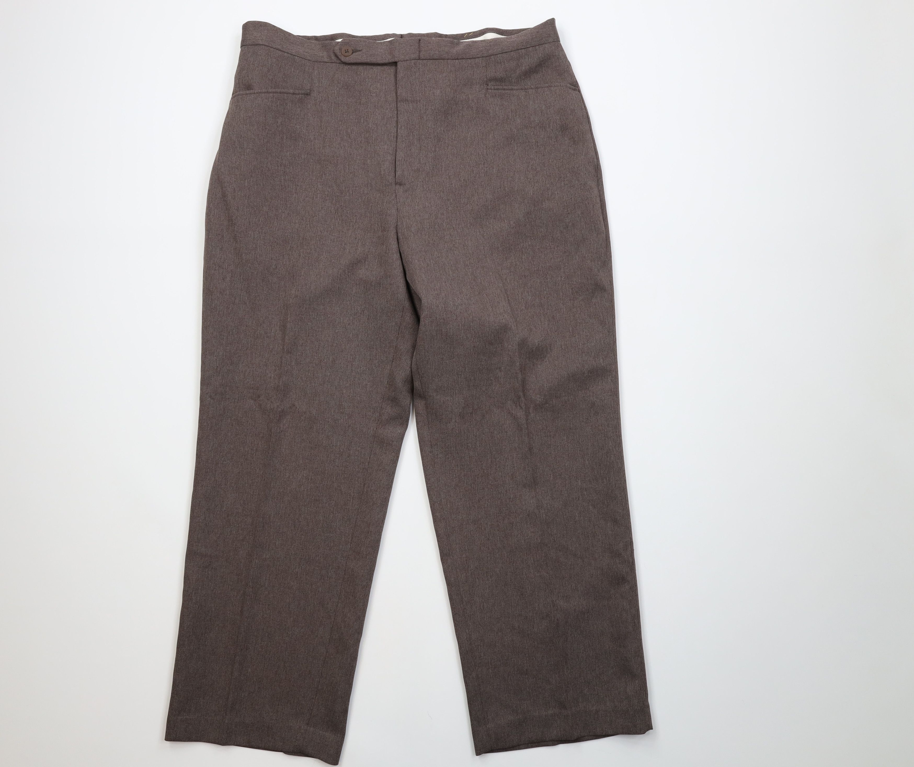 Vintage 70s Streetwear Wide Leg Chino Pants Brown USA