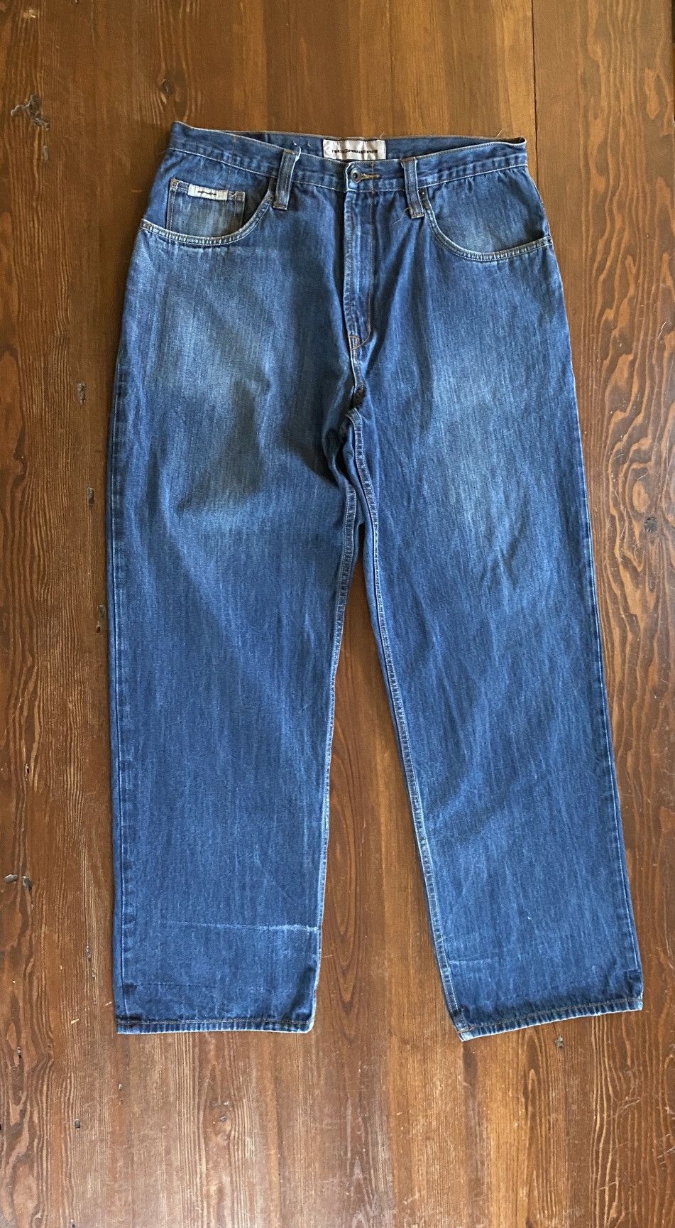 Rocawear Vintage Y2K’s Rocawear Wide Leg Baggy Denim Jeans 35x32 Size US 35 - 11 Thumbnail