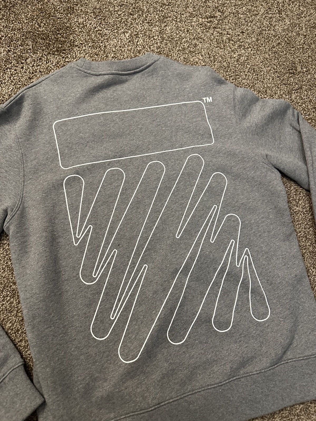 Off-White Off White Wave Diagonal Crewneck Sweatshirt Size US L / EU 52-54 / 3 - 6 Thumbnail