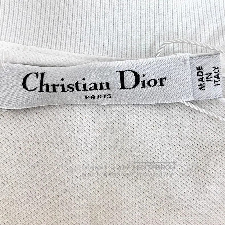 Dior Dior White logo letter cotton Polo collar short-sleeved T- Size M / US 6-8 / IT 42-44 - 6 Thumbnail