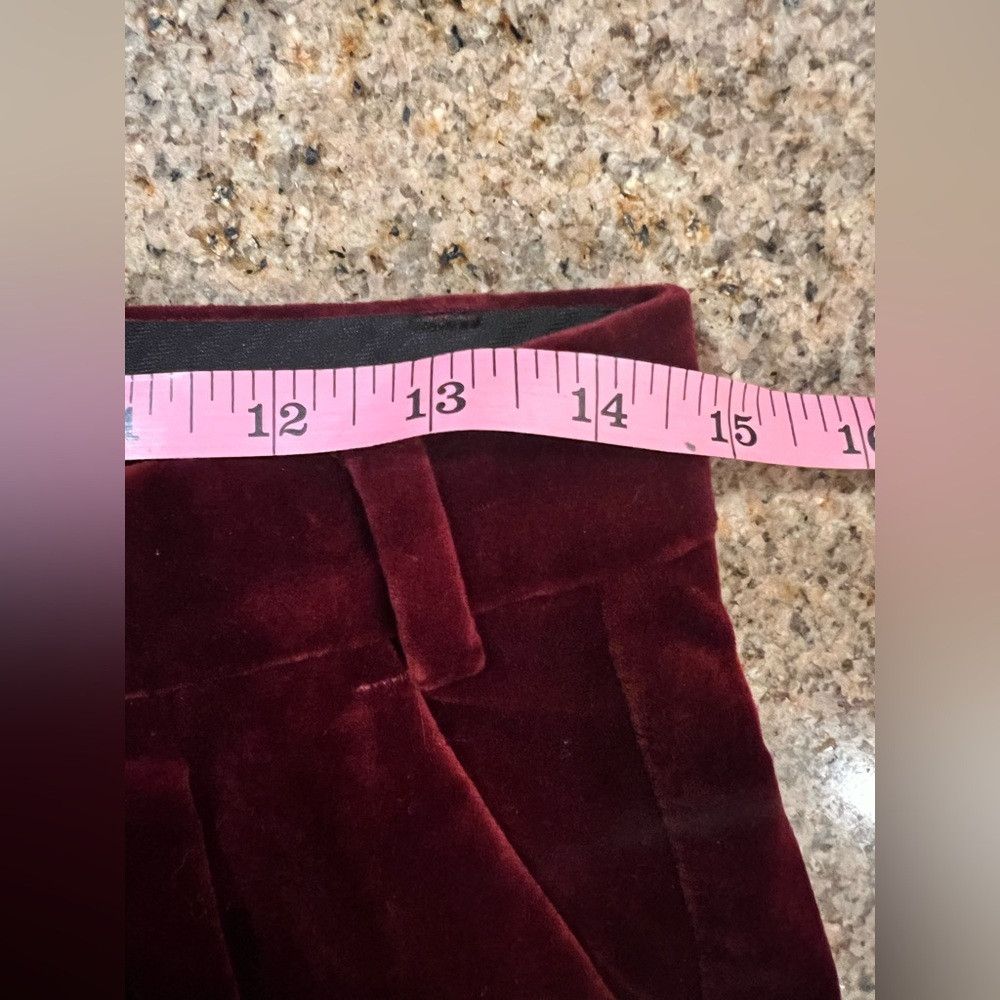 The Kooples The Kooples Burgundy Velvet Slim Pants Trousers Size 38 NWT Size 28" / US 6 / IT 42 - 4 Thumbnail